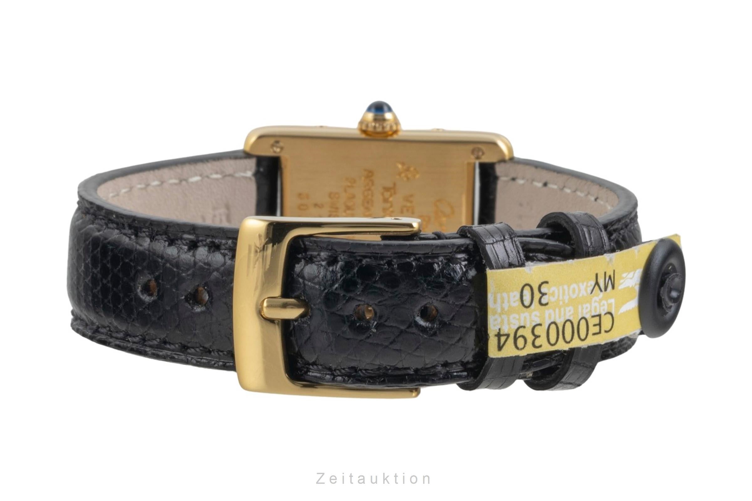 Cartier Tank plata banada en oro cuarzo reloj para damas  5057001  [2603995]