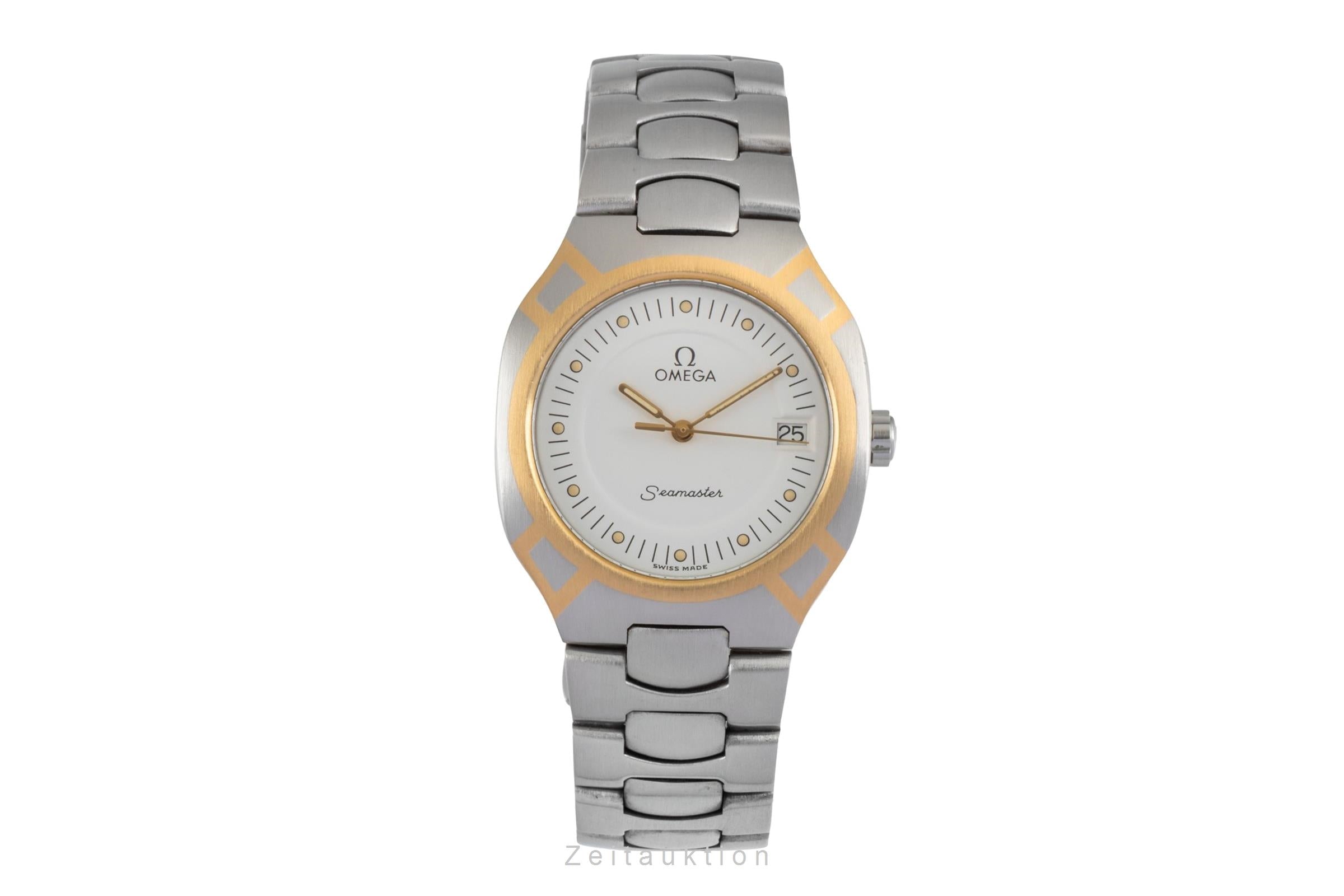 Omega Seamaster acier / or  quartz montre pour hommes 396.1022 Vintage  [2604001]
