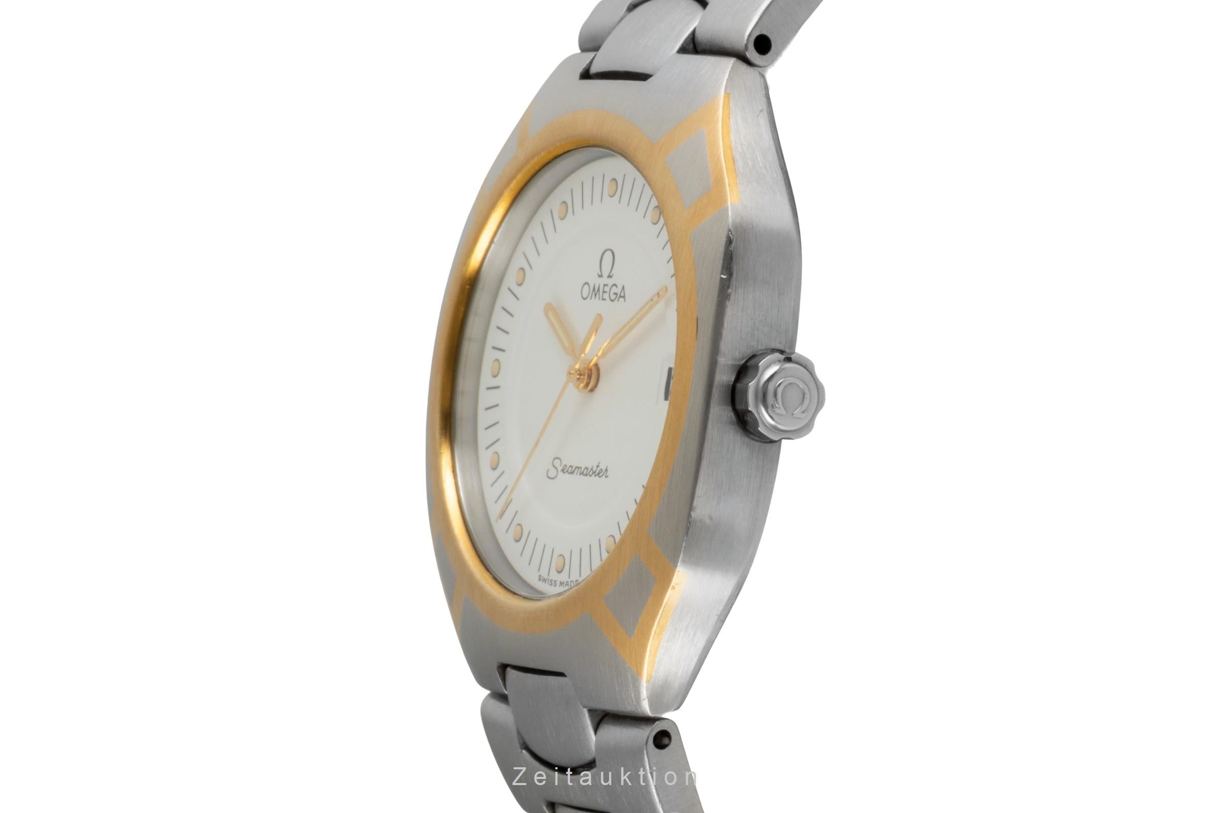 Omega Seamaster acier / or  quartz montre pour hommes 396.1022 Vintage  [2604001]