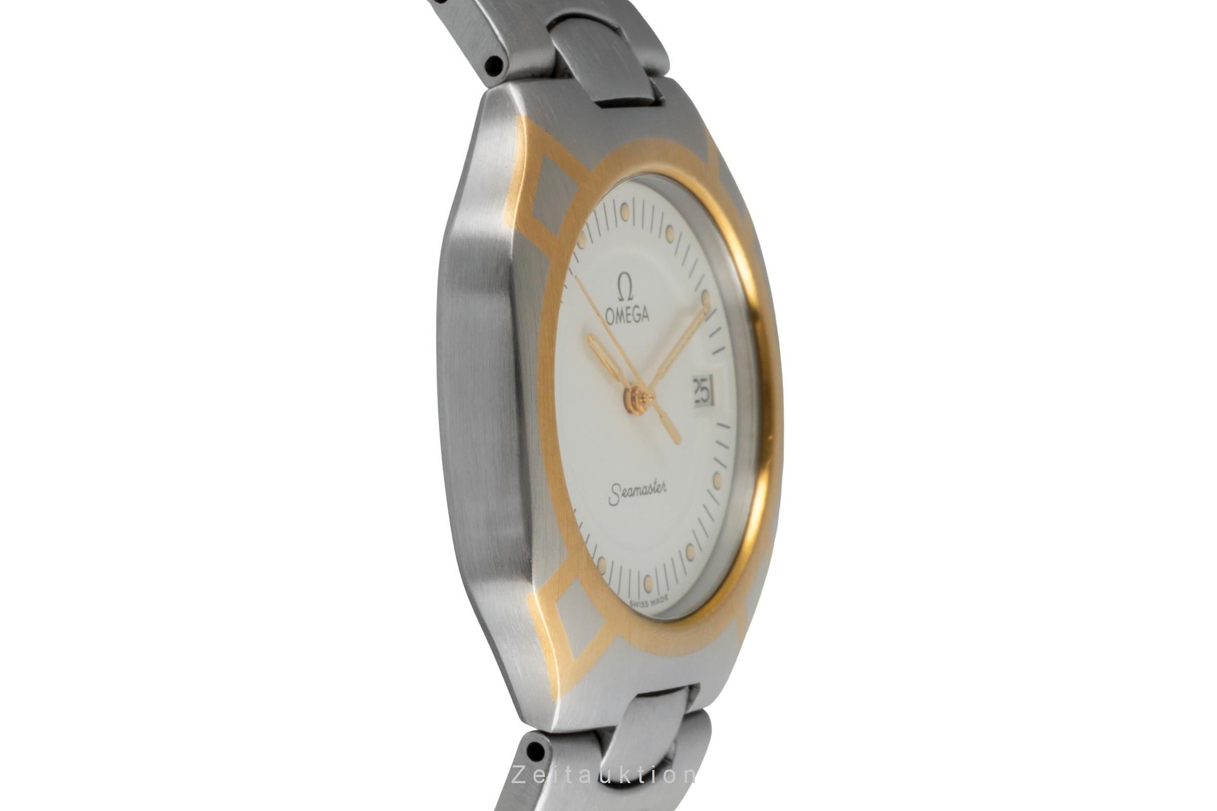 Omega Seamaster acier / or  quartz montre pour hommes 396.1022 Vintage  [2604001]