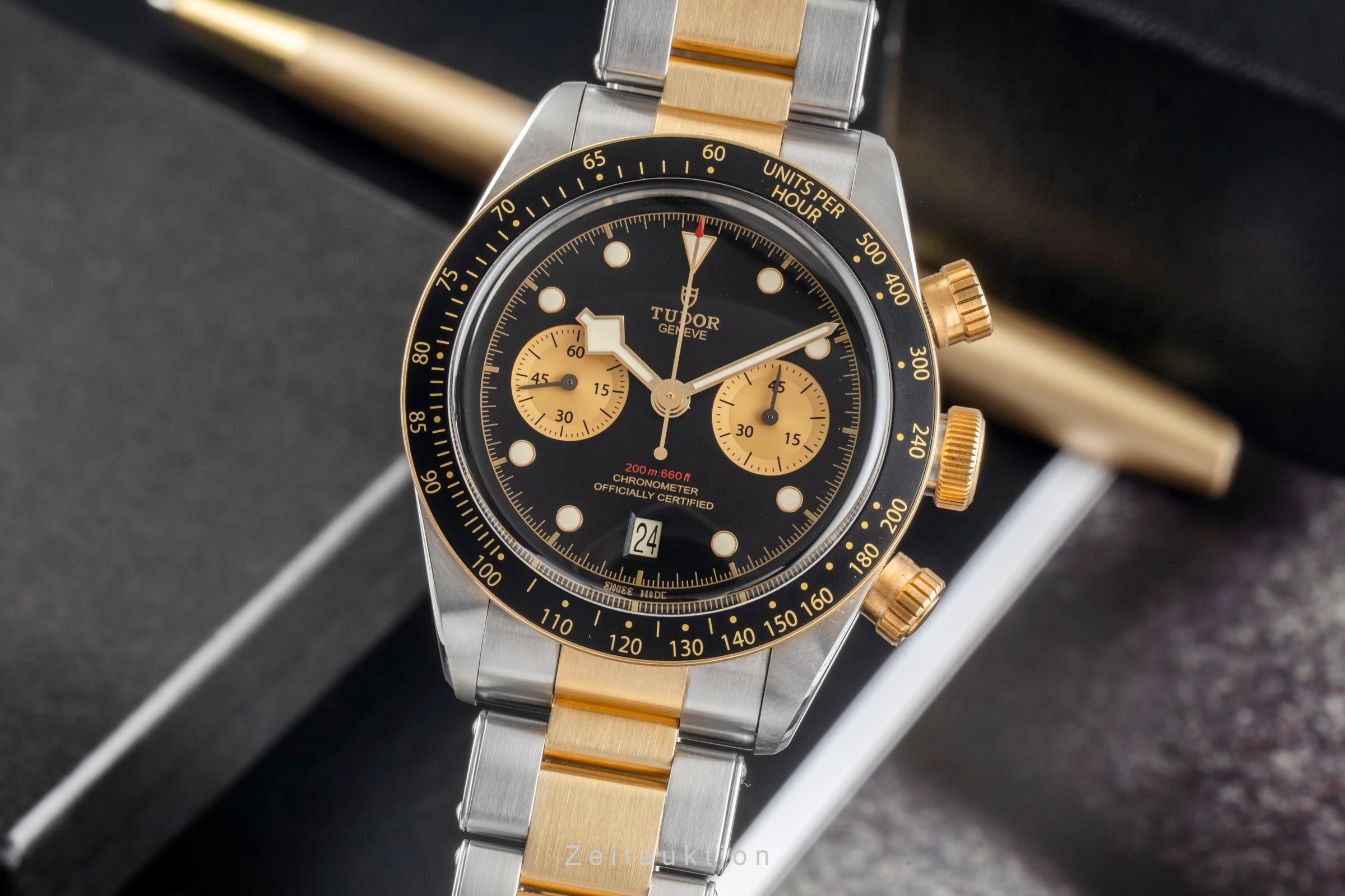Tudor Black Bay chronographe acier / or  automatique montre pour hommes M79363N-0001 LP: 9790EUR  [2604006]