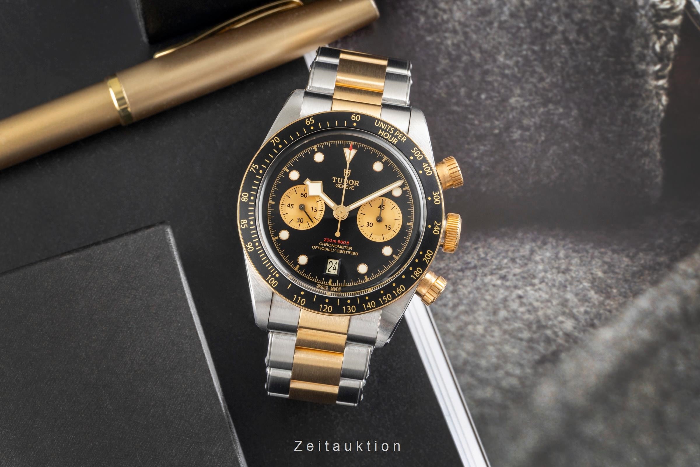 Tudor Black Bay chronographe acier / or  automatique montre pour hommes M79363N-0001 LP: 9790EUR  [2604006]