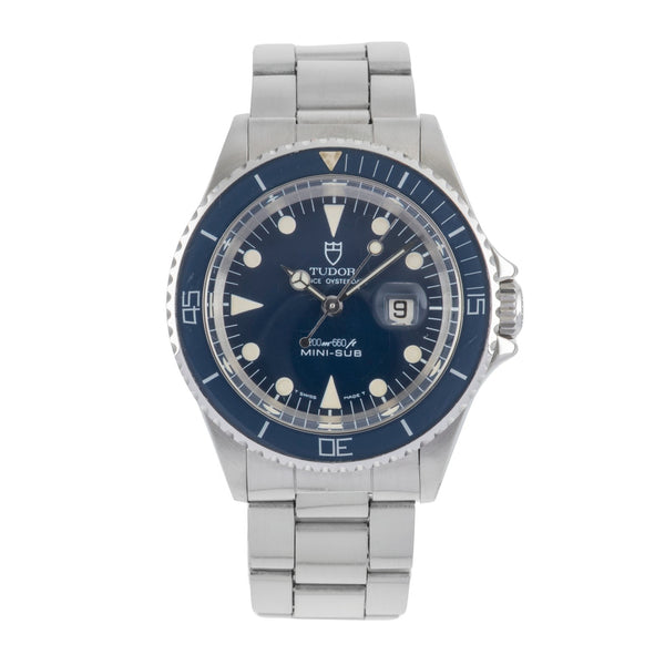 Tudor Mini-Sub 660ft Blue Dial Stahl Automatik Medium Size Rolex Case Ref. 94400 [2604009]