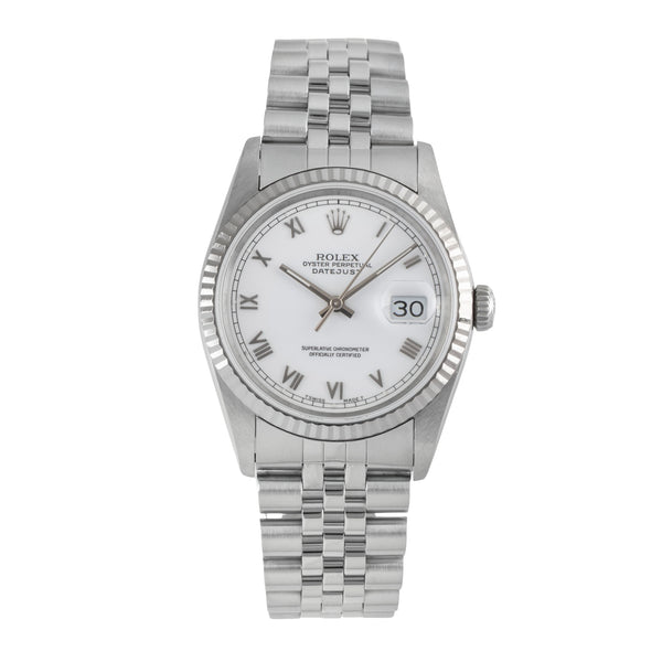 Rolex Datejust acero / oro blanco automático reloj para caballeros 16234  [2604013]