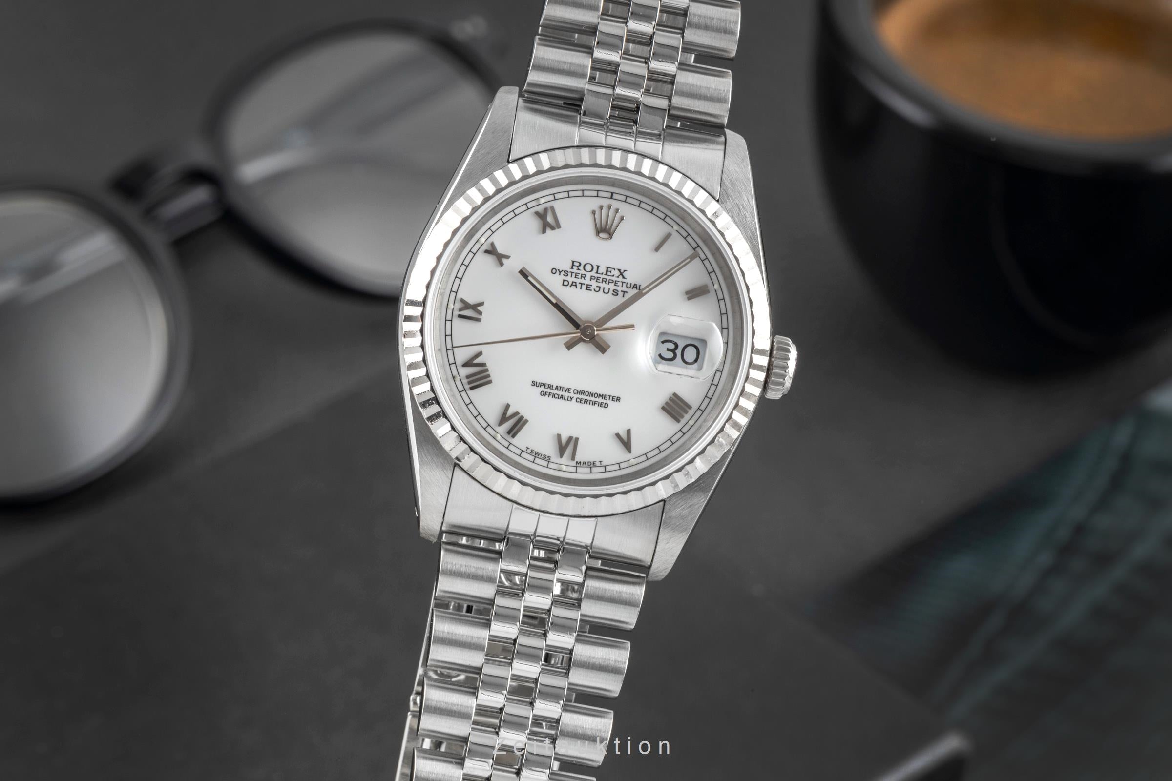 Rolex Datejust acero / oro blanco automático reloj para caballeros 16234  [2604013]