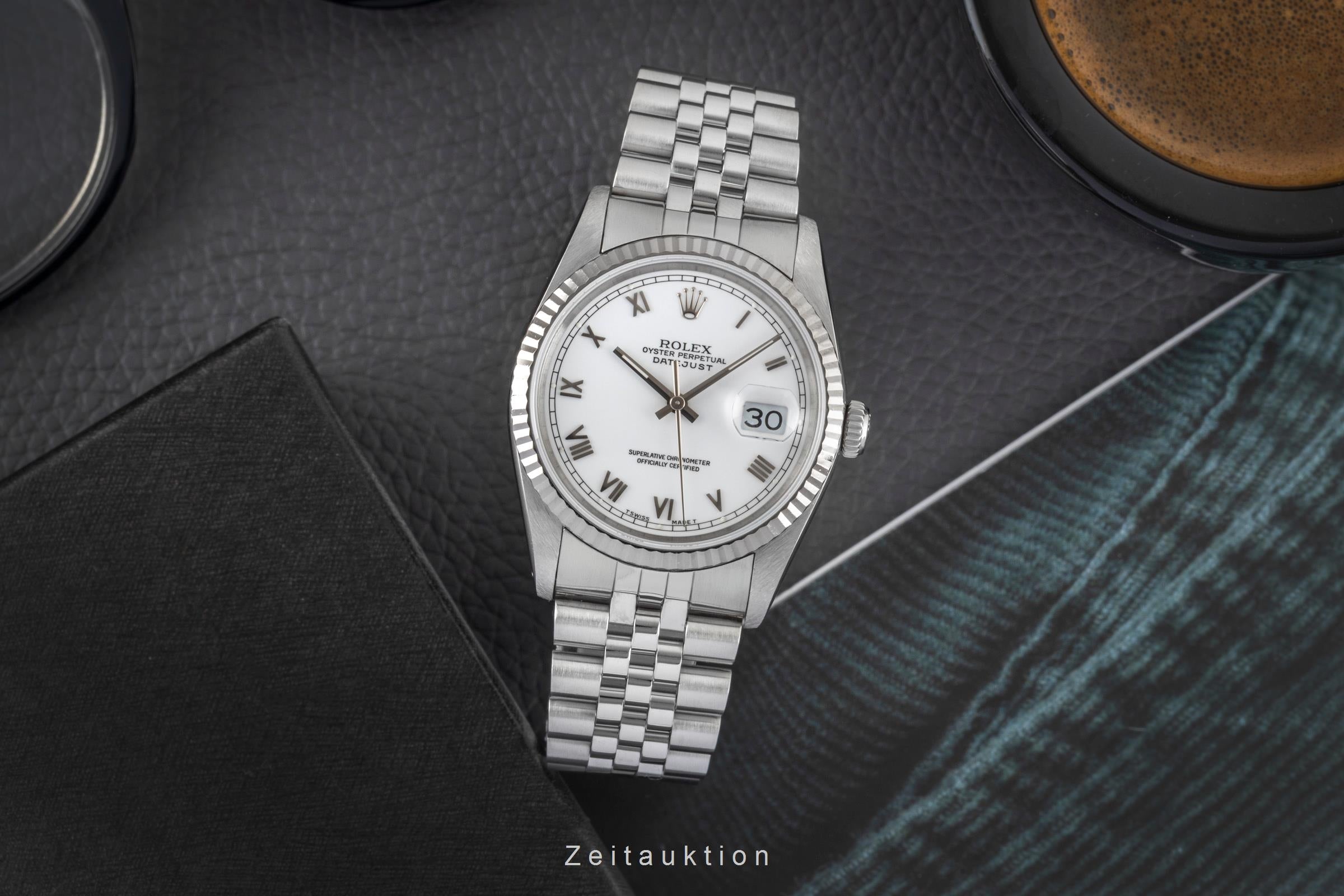 Rolex Datejust acero / oro blanco automático reloj para caballeros 16234  [2604013]
