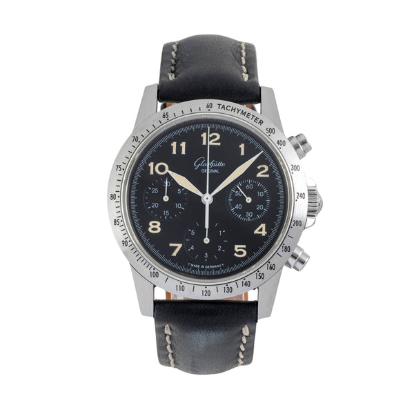 Glashütte Navigator chronograph steel automatic men's watch 10-66-07-07-0  [2604019]