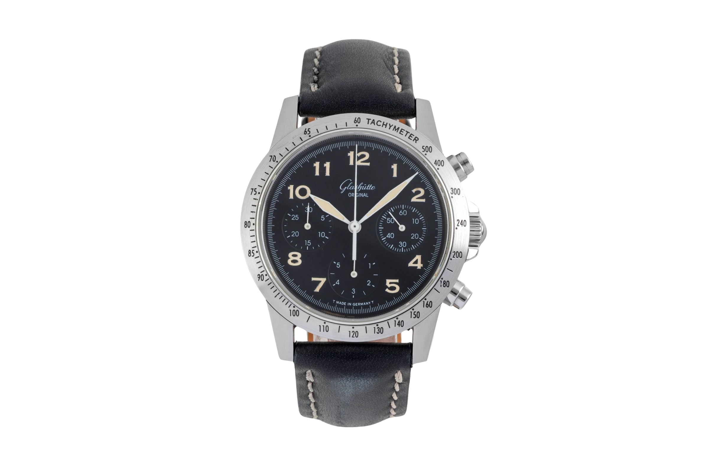 Glashütte Navigator chronograph steel automatic men's watch 10-66-07-07-0  [2604019]