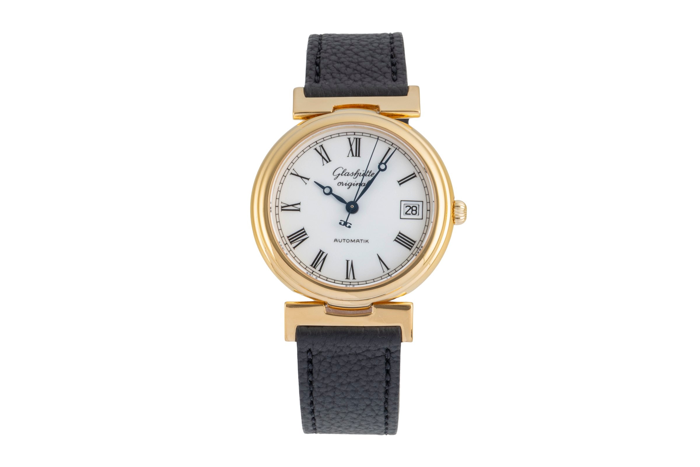 Glashütte Spezimat latón bañado en oro automático reloj para caballeros  [2604021]