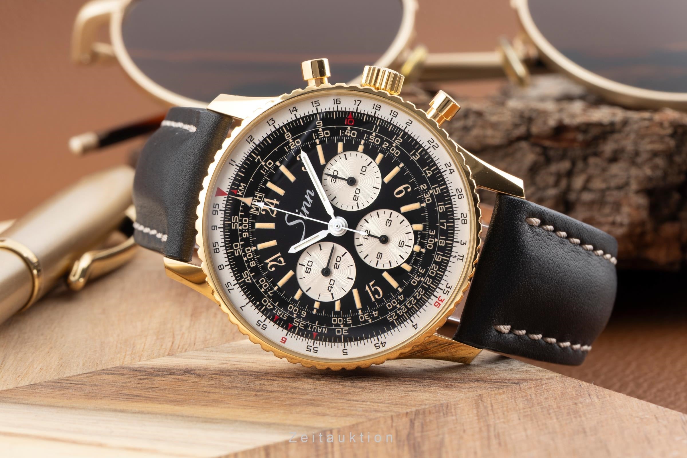 Sinn 903 PL chronograph gilt / steel manual winding men's watch 903 PL  [2604022]