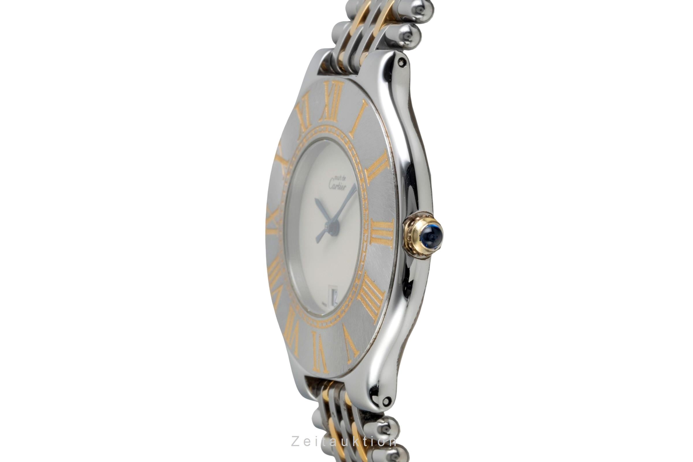 Cartier Must De Cartier 21 XL Stahl / vergoldet Quarz Ref. 9011 Klassiker [2604024]