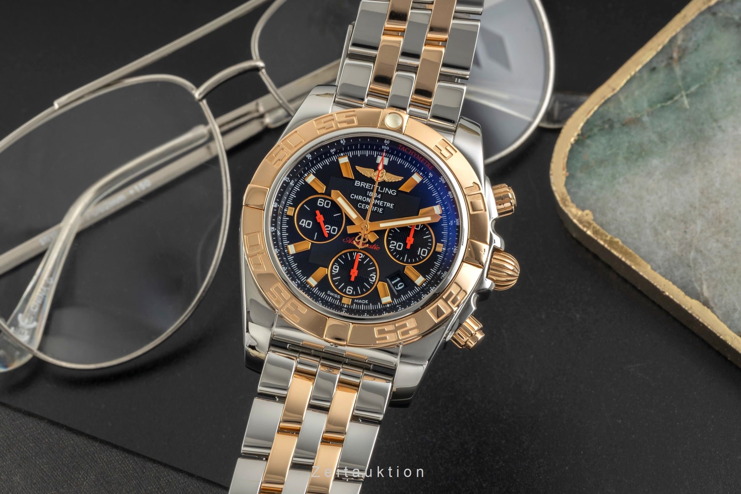 Breitling Chronomat 44 chronograph steel / gold automatic men's watch CB01119N/BA51 Limited  [2604037]