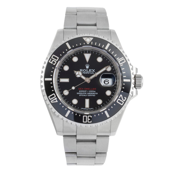 Rolex Sea-Dweller Single Red Stahl Herrenuhr Oyster Ref. 126600 B&P 2017 LC150 [2604039]