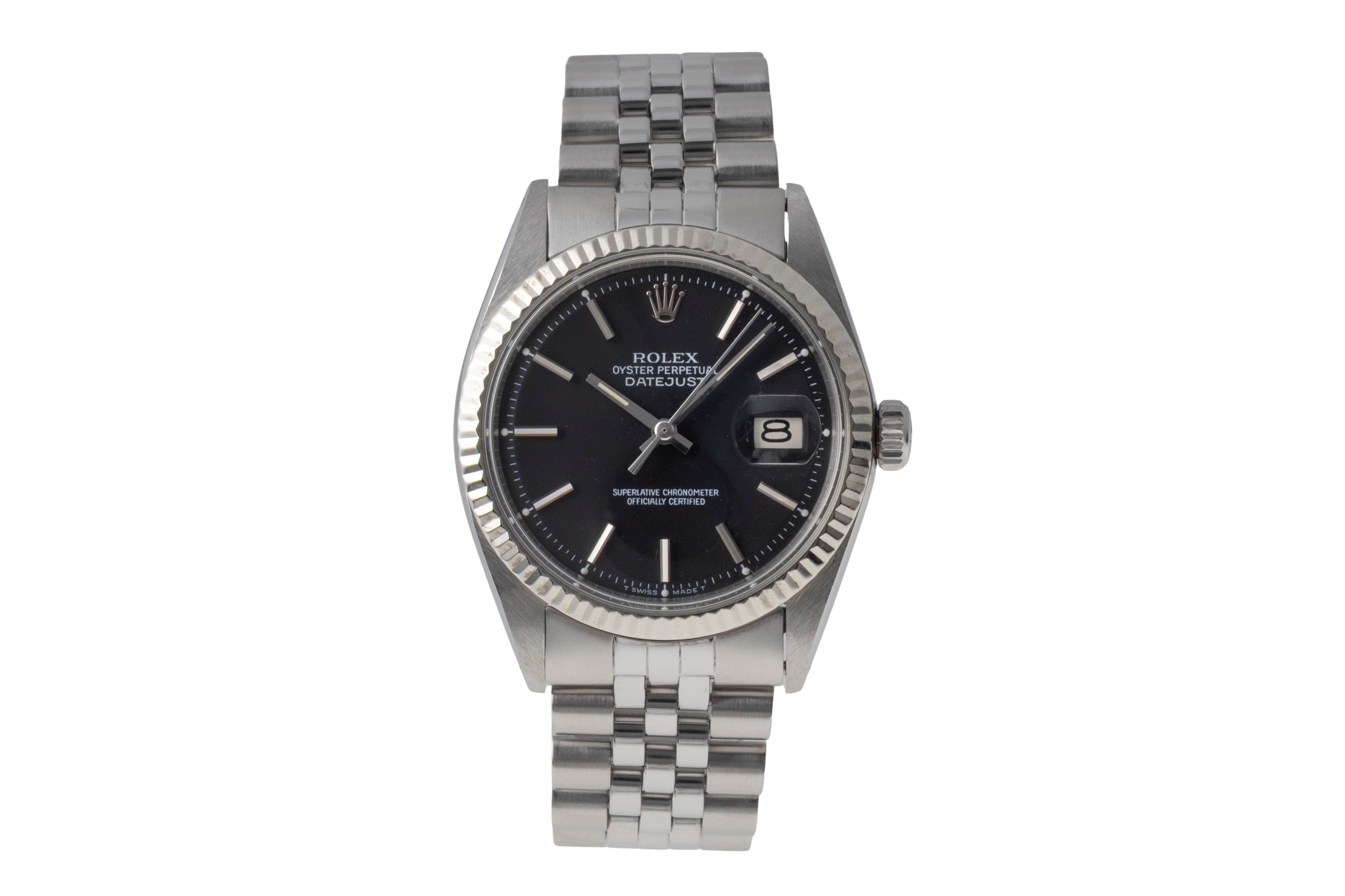 Rolex Datejust acero / oro blanco automático reloj para caballeros 1601 Vintage  [2604040]