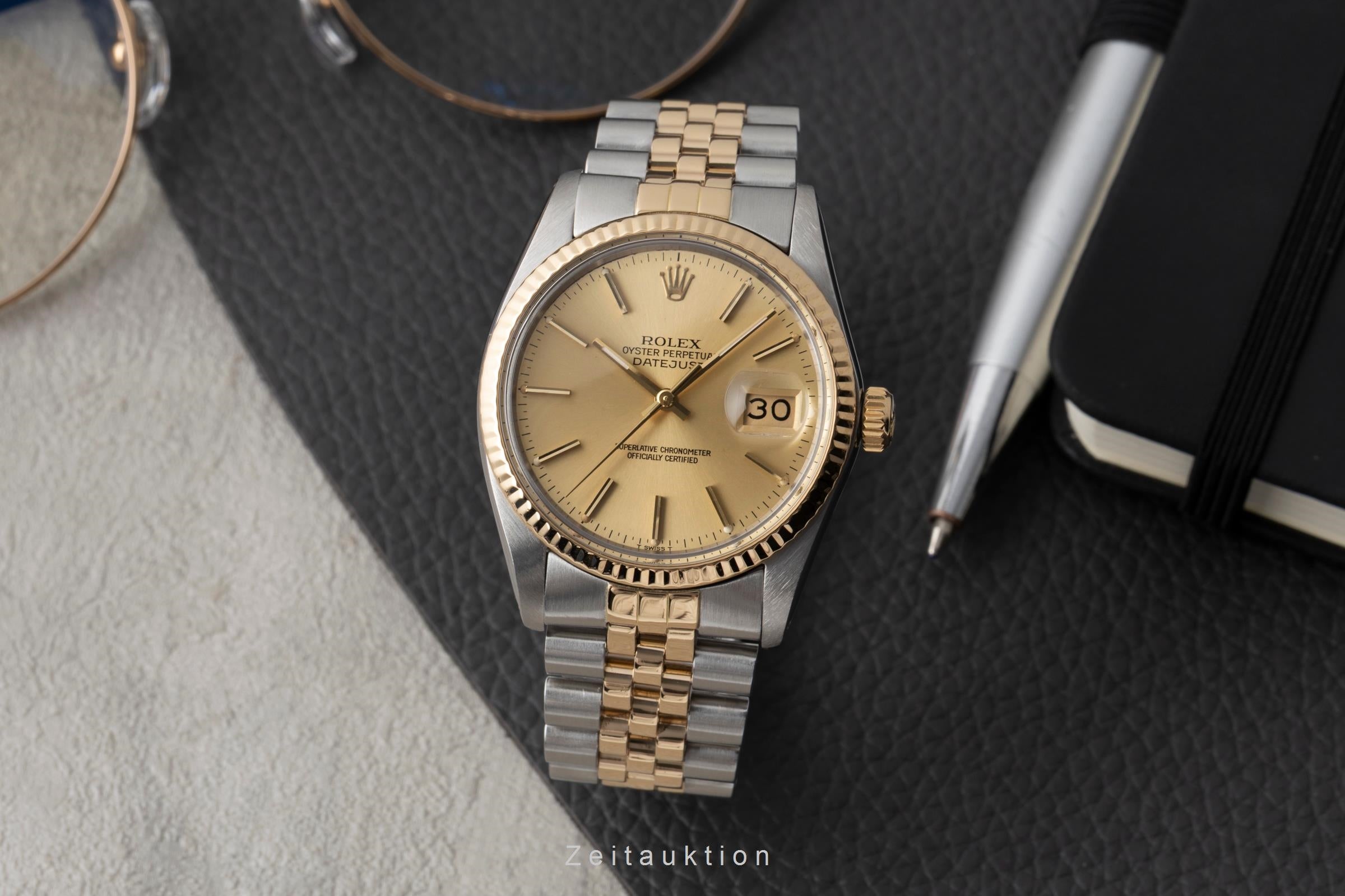 Rolex Datejust acier / or  automatique montre pour hommes 16013  [2604042]