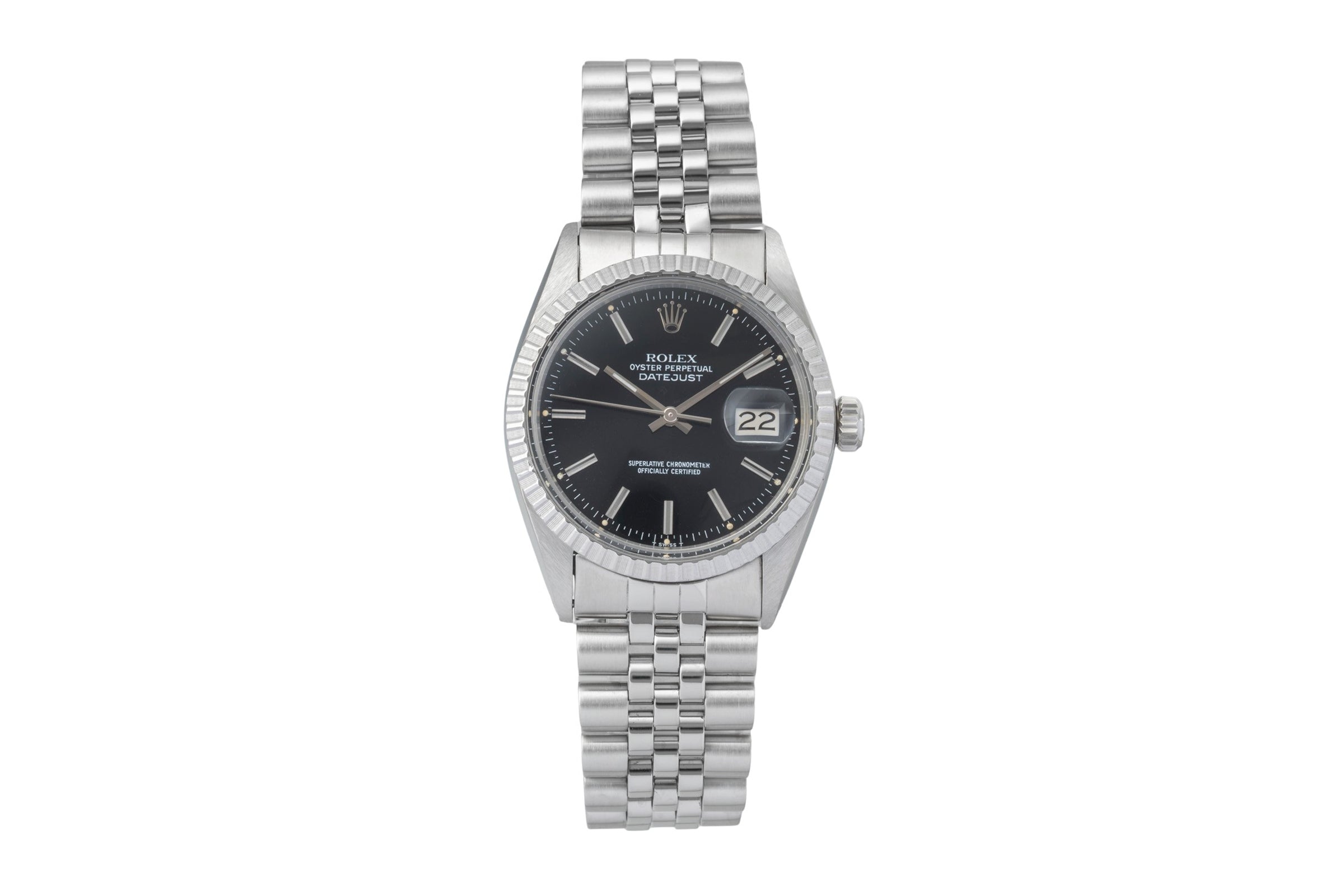 Rolex Datejust 36 Black Dial Oyster Edelstahl Automatik Herrenuhr Ref. 16030  [2604044]