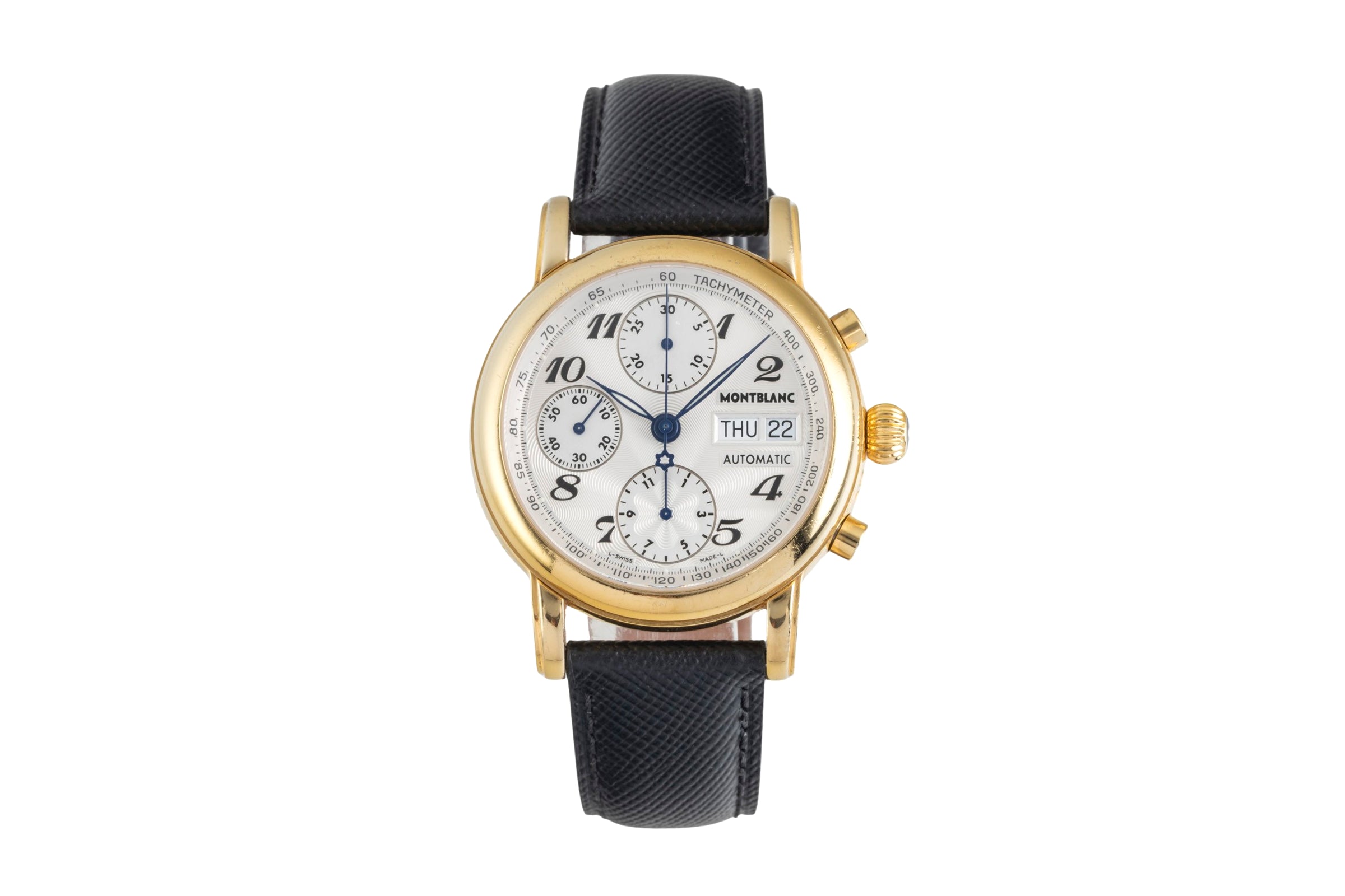Montblanc Meisterstück chronographe acier automatique montre pour hommes 7016  [2604053]