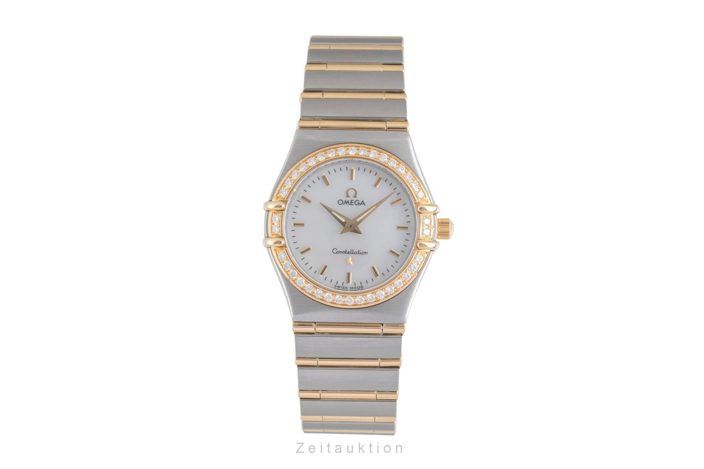 Omega Constellation acciaio / oro quarzo orologio da donna 1277.70.00  [2604055]
