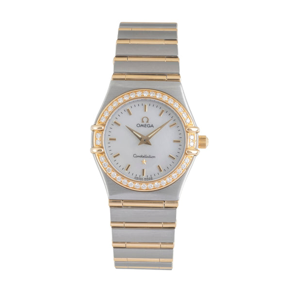 Omega Constellation acciaio / oro quarzo orologio da donna 1277.70.00  [2604055]