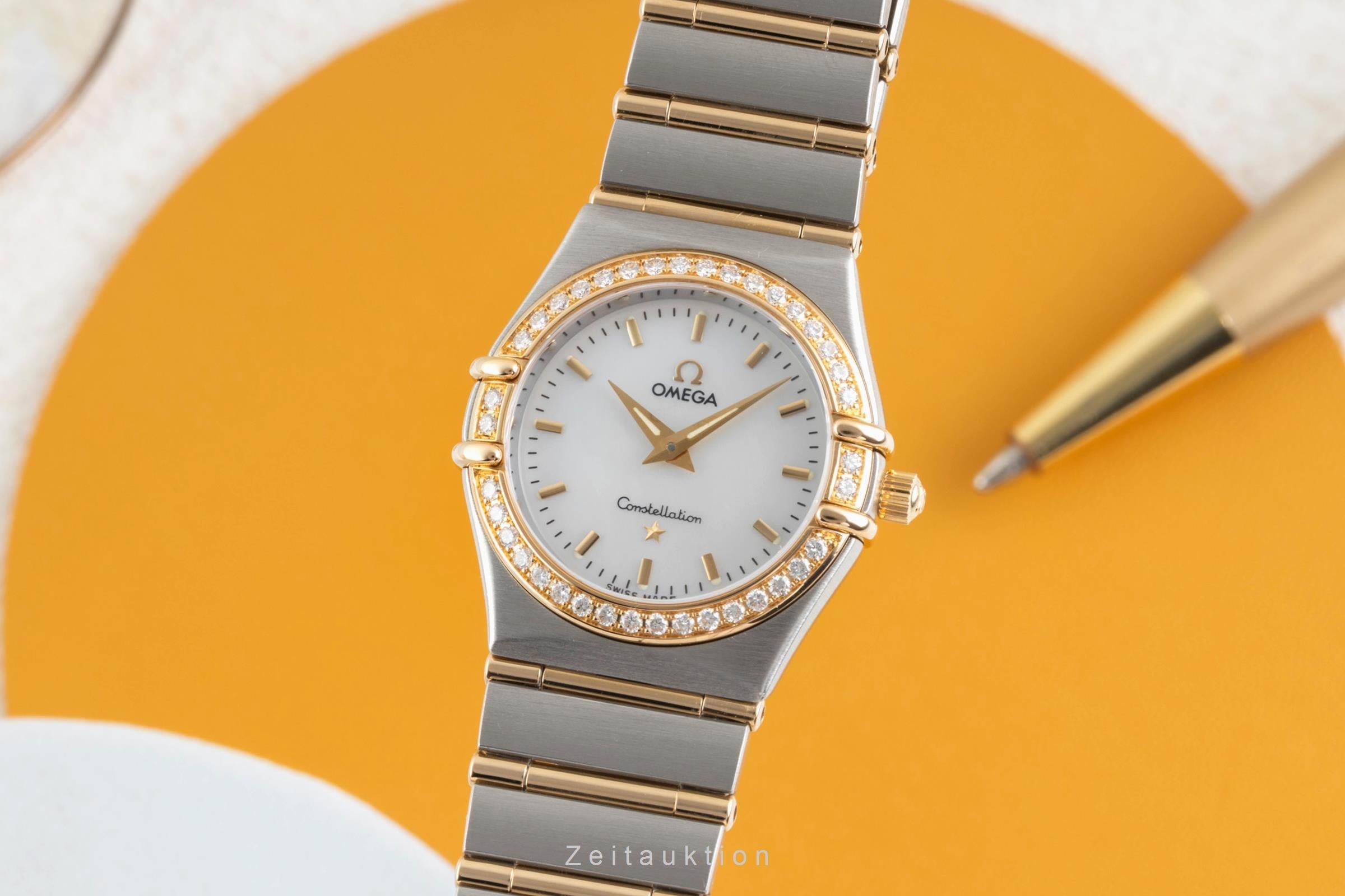 Omega Constellation acciaio / oro quarzo orologio da donna 1277.70.00  [2604055]