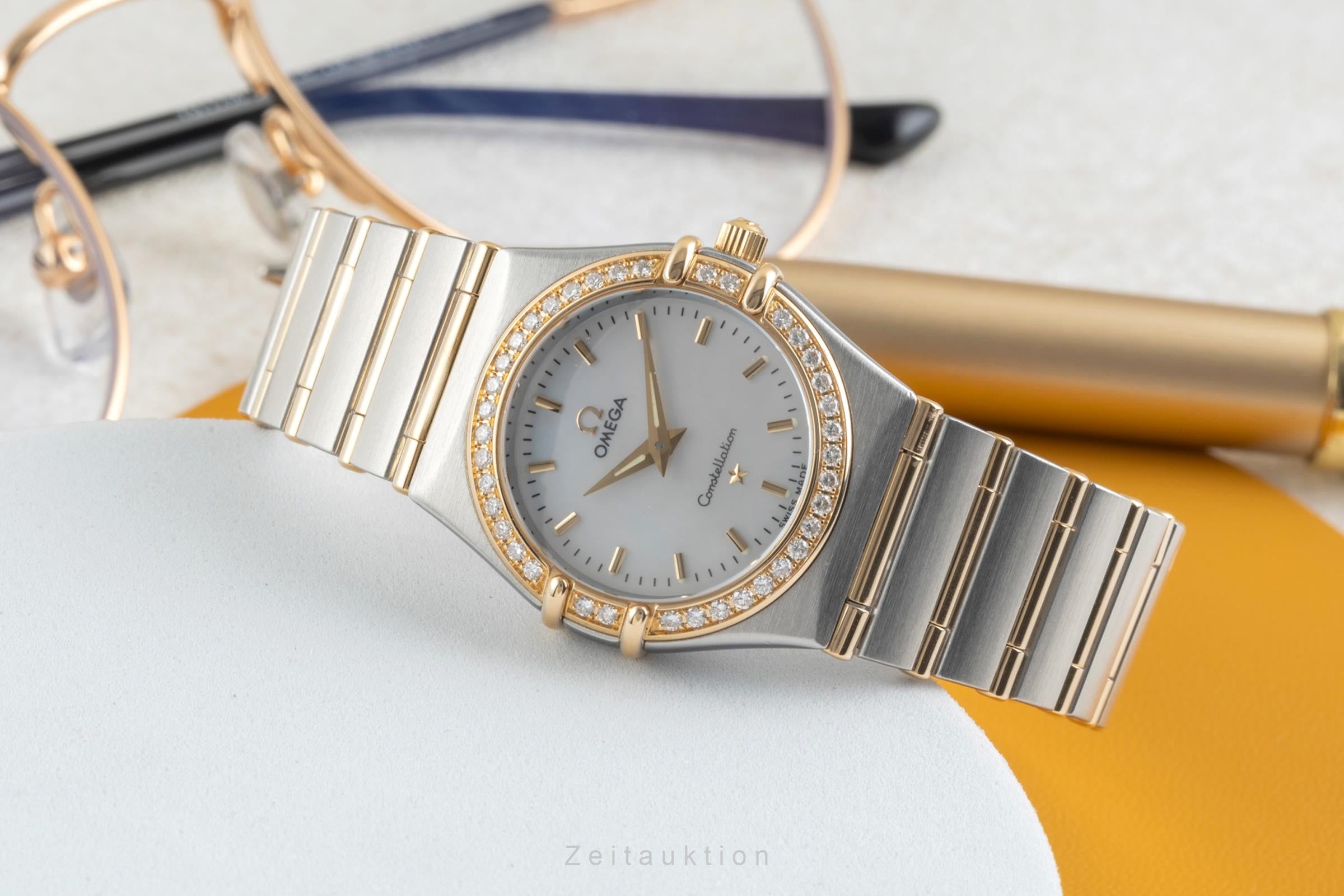 Omega Constellation acciaio / oro quarzo orologio da donna 1277.70.00  [2604055]