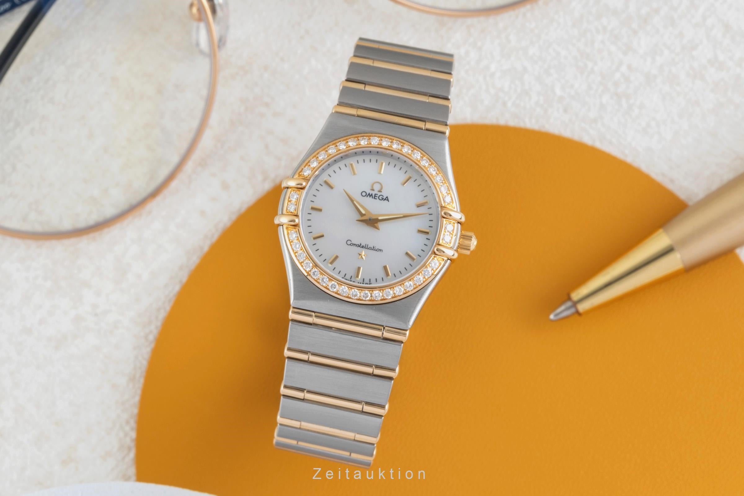 Omega Constellation acciaio / oro quarzo orologio da donna 1277.70.00  [2604055]