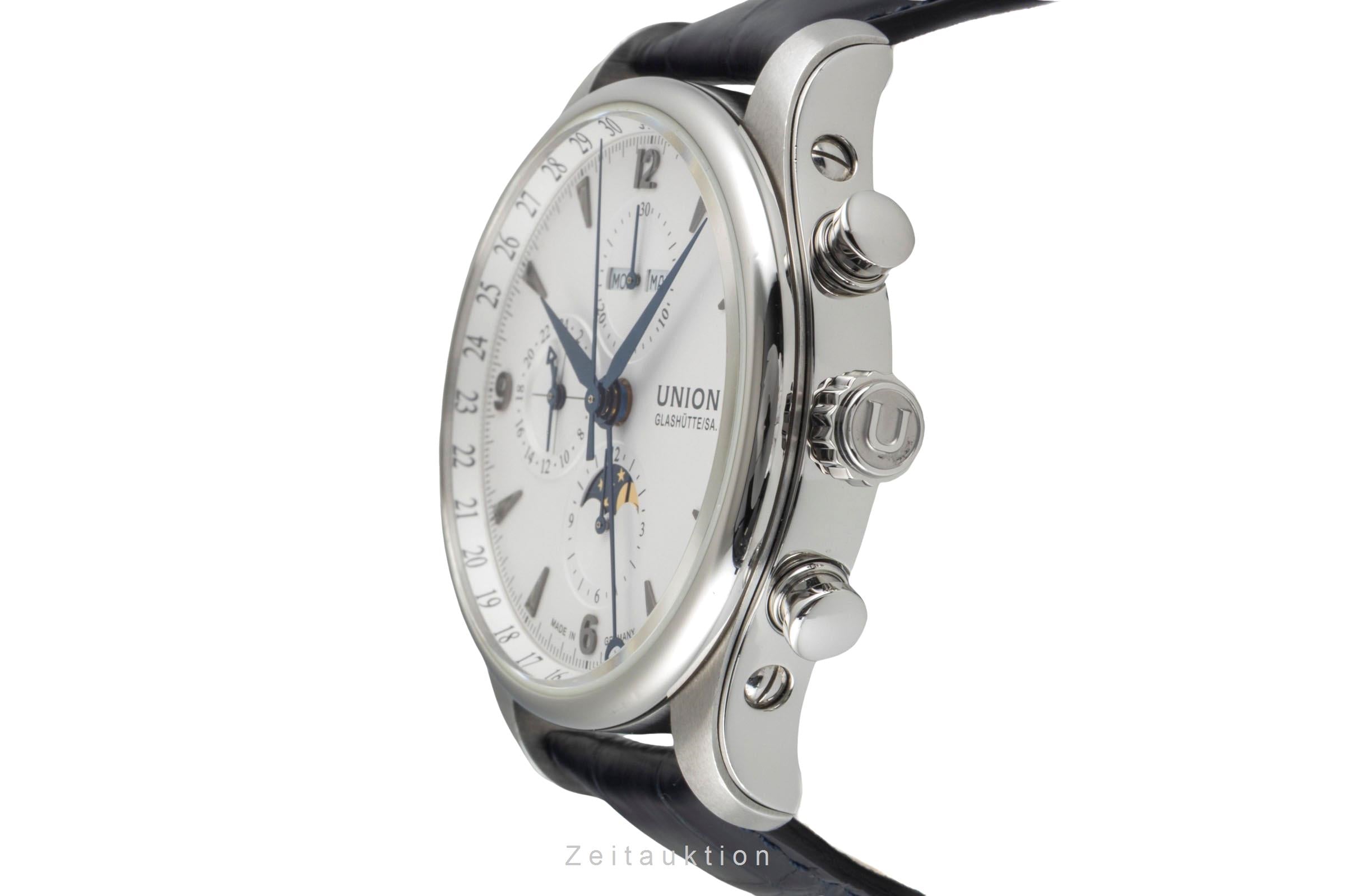 Union Glashütte Belisar cronógrafo acero automático reloj para caballeros D009.425A LP: 3600EUR  [2604056]
