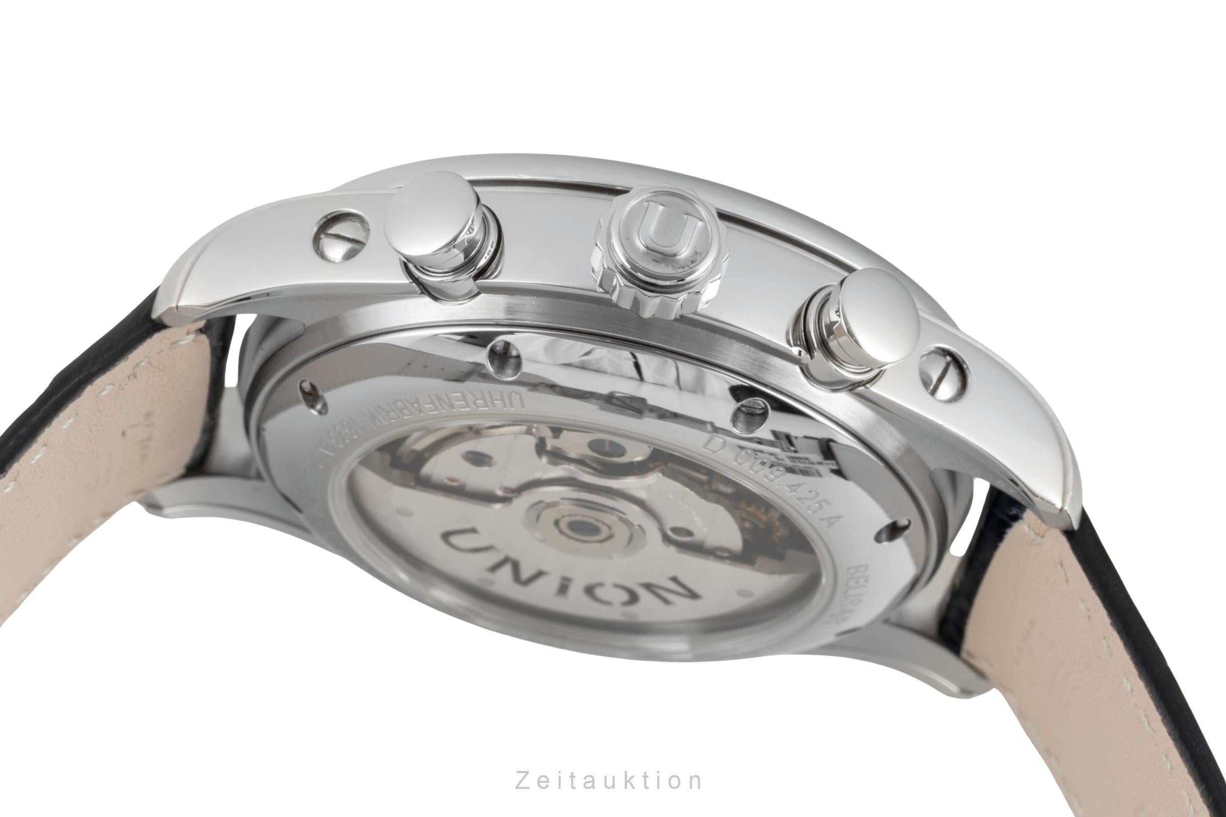 Union Glashütte Belisar cronógrafo acero automático reloj para caballeros D009.425A LP: 3600EUR  [2604056]