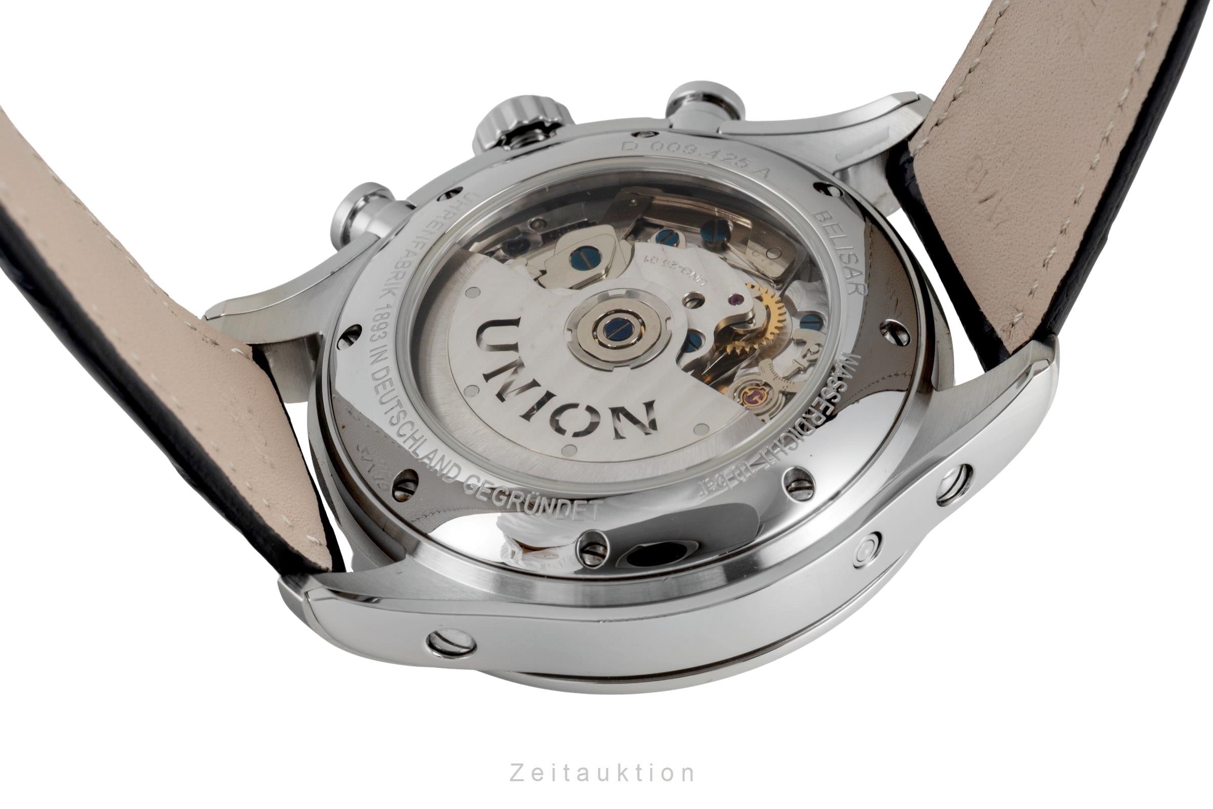 Union Glashütte Belisar cronógrafo acero automático reloj para caballeros D009.425A LP: 3600EUR  [2604056]
