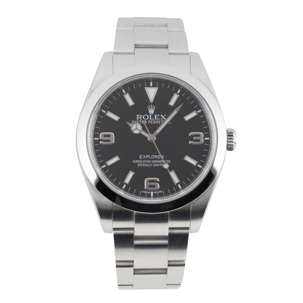 Rolex Explorer 39 Oyster Edelstahl Automatik Herrenuhr Ref. 214270 B&P 2015 [2604057]