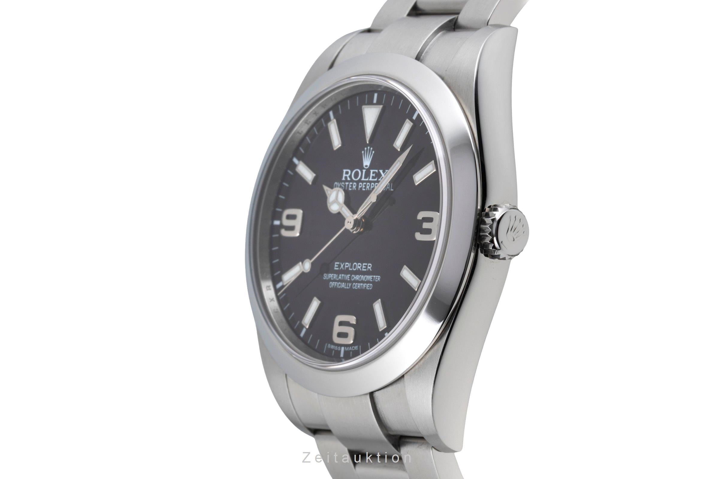 Rolex Explorer 39 Oyster Edelstahl Automatik Herrenuhr Ref. 214270 B&P 2015 [2604057]