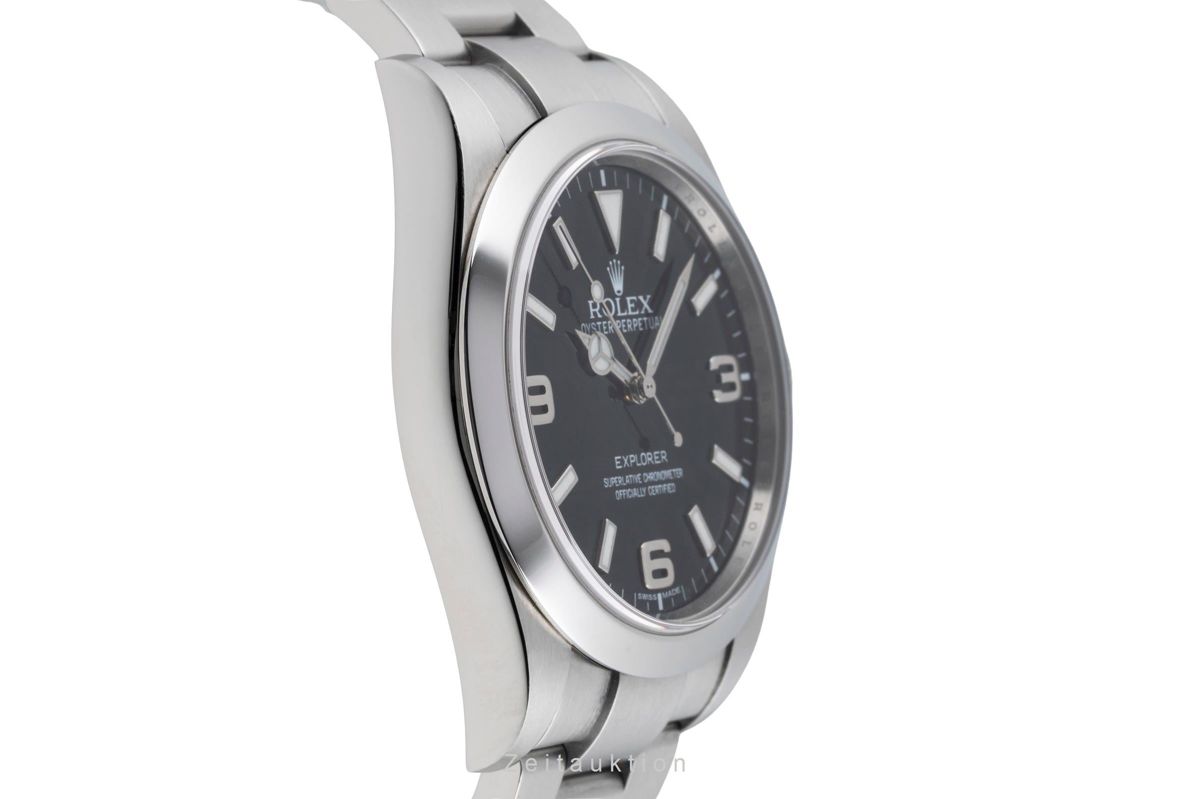 Rolex Explorer 39 Oyster Edelstahl Automatik Herrenuhr Ref. 214270 B&P 2015 [2604057]