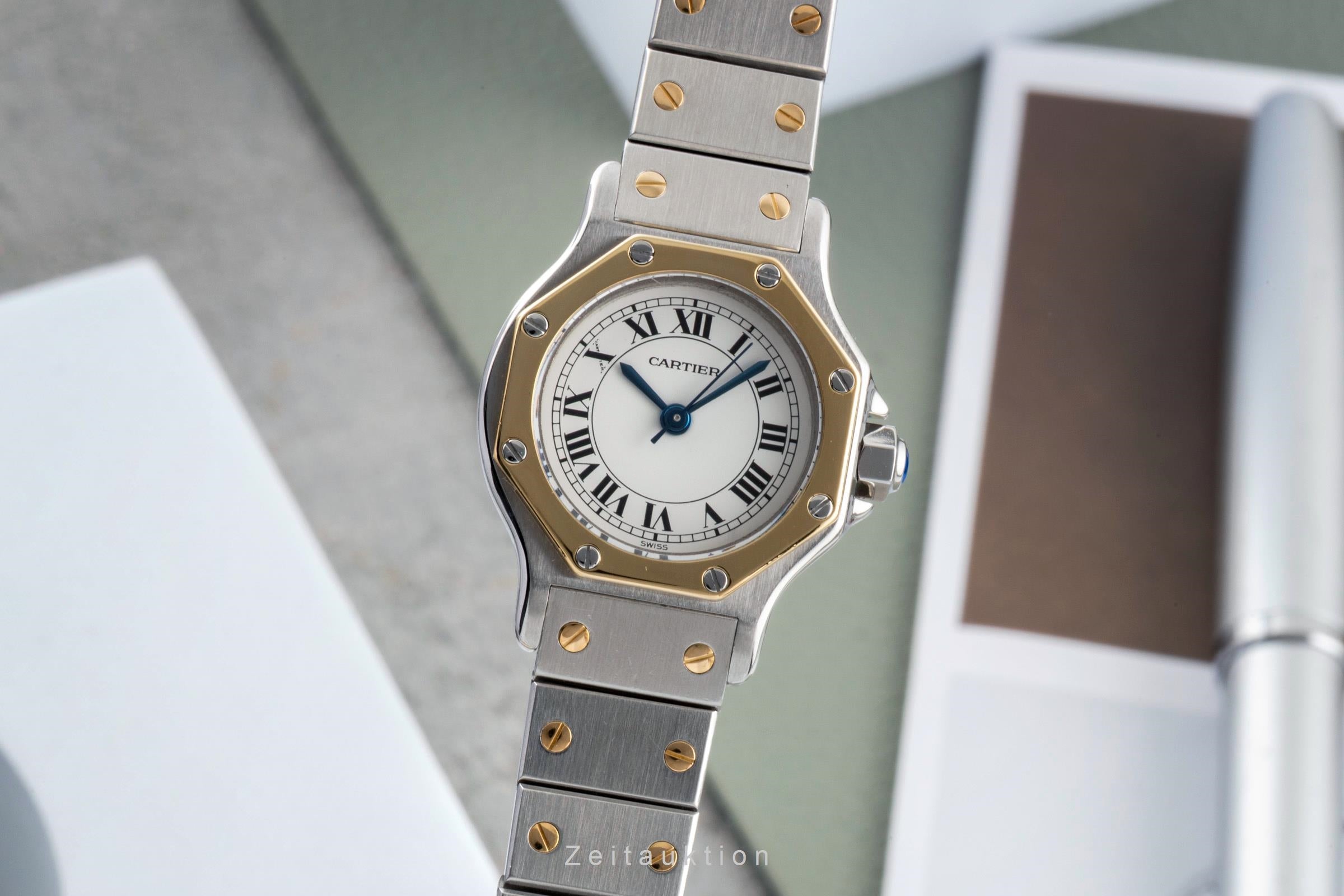 Cartier Santos acero / oro automático reloj para damas  0907  [2604062]