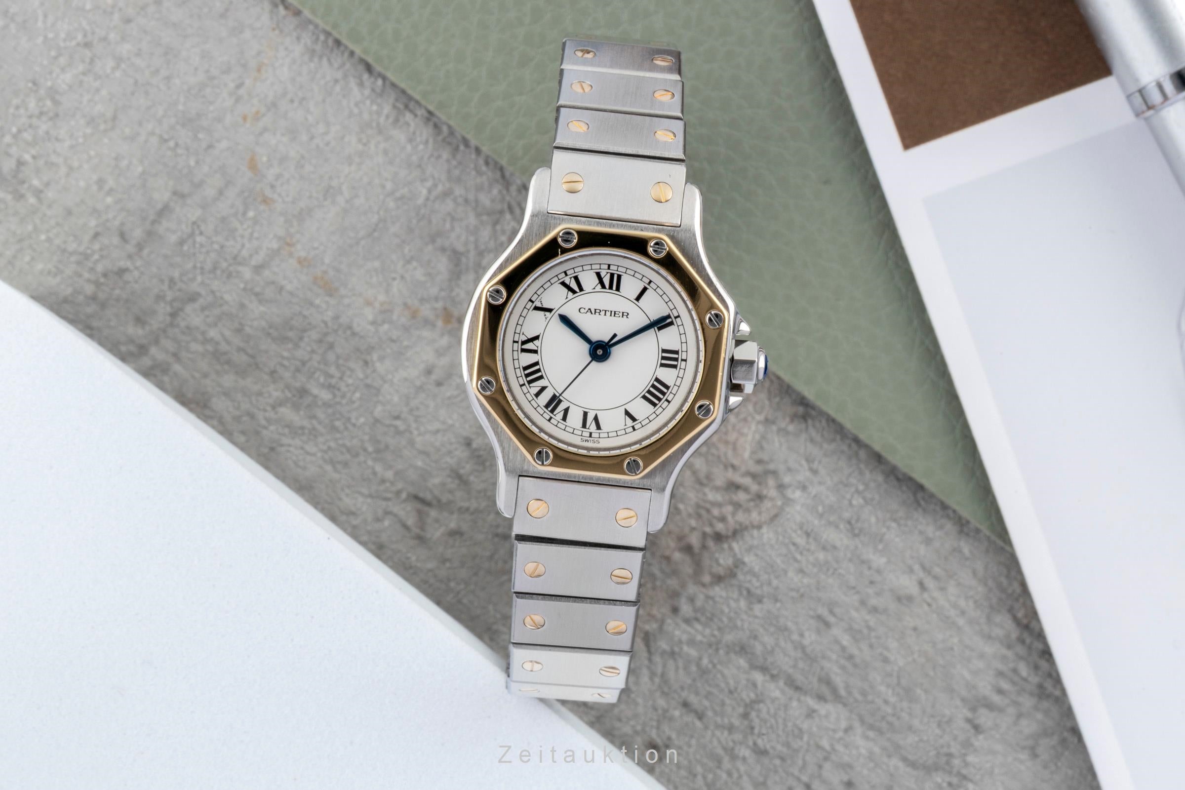 Cartier Santos acero / oro automático reloj para damas  0907  [2604062]