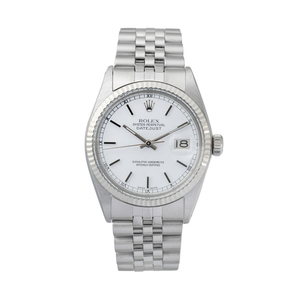 Rolex Datejust steel / white gold automatic men's watch 16014 Vintage  [2604064]