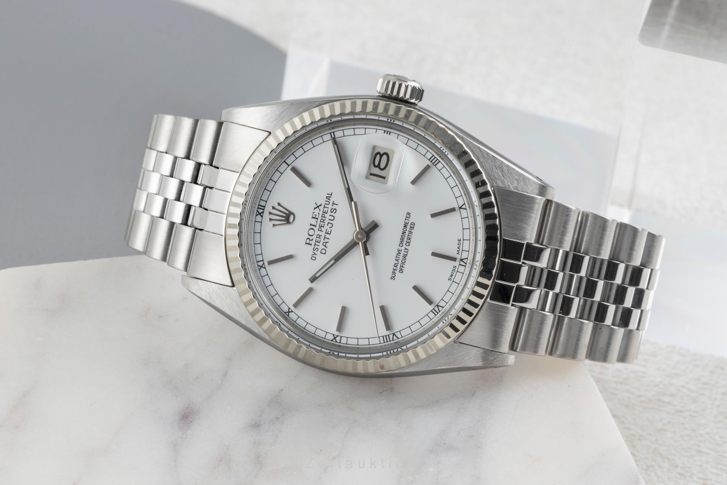 Rolex Datejust steel / white gold automatic men's watch 16014 Vintage  [2604064]