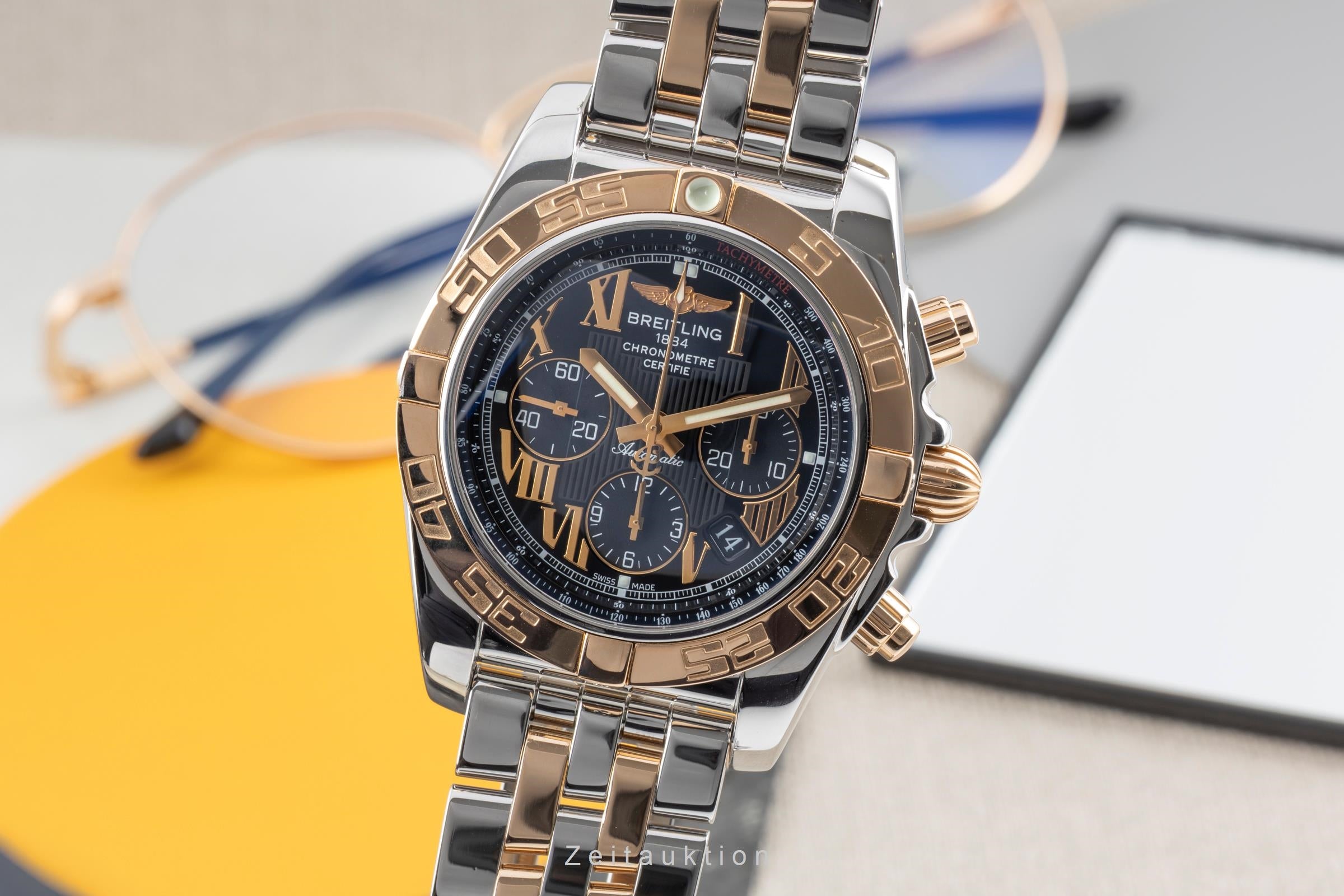 Breitling Chronomat 44 chronograph steel / gold automatic men's watch CB0110  [2604067]