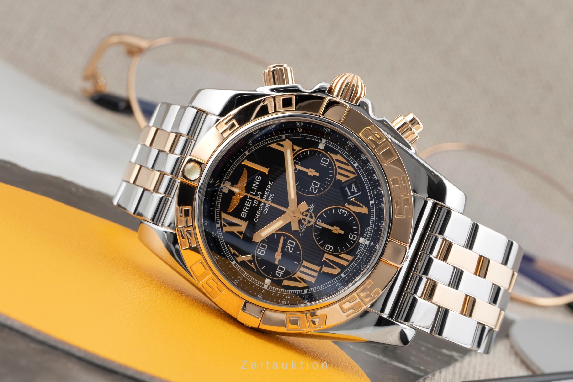 Breitling Chronomat 44 chronograph steel / gold automatic men's watch CB0110  [2604067]