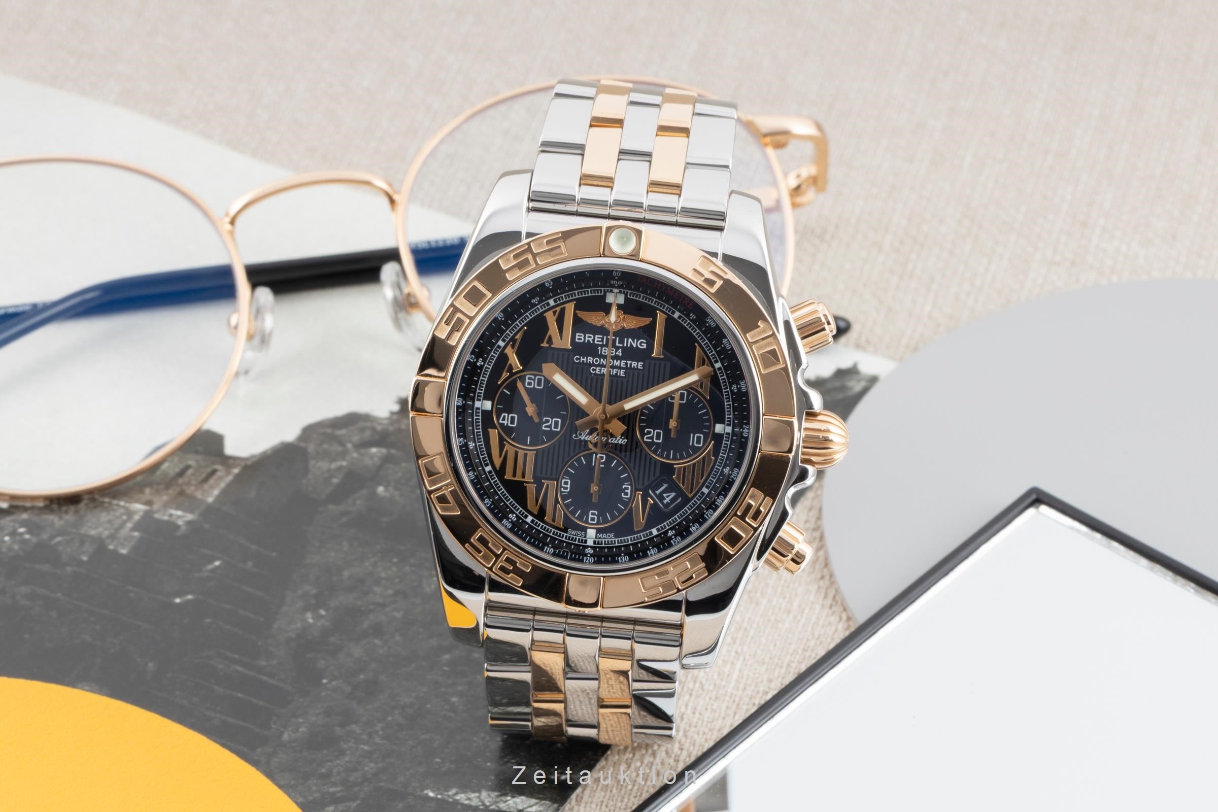 Breitling Chronomat 44 chronograph steel / gold automatic men's watch CB0110  [2604067]