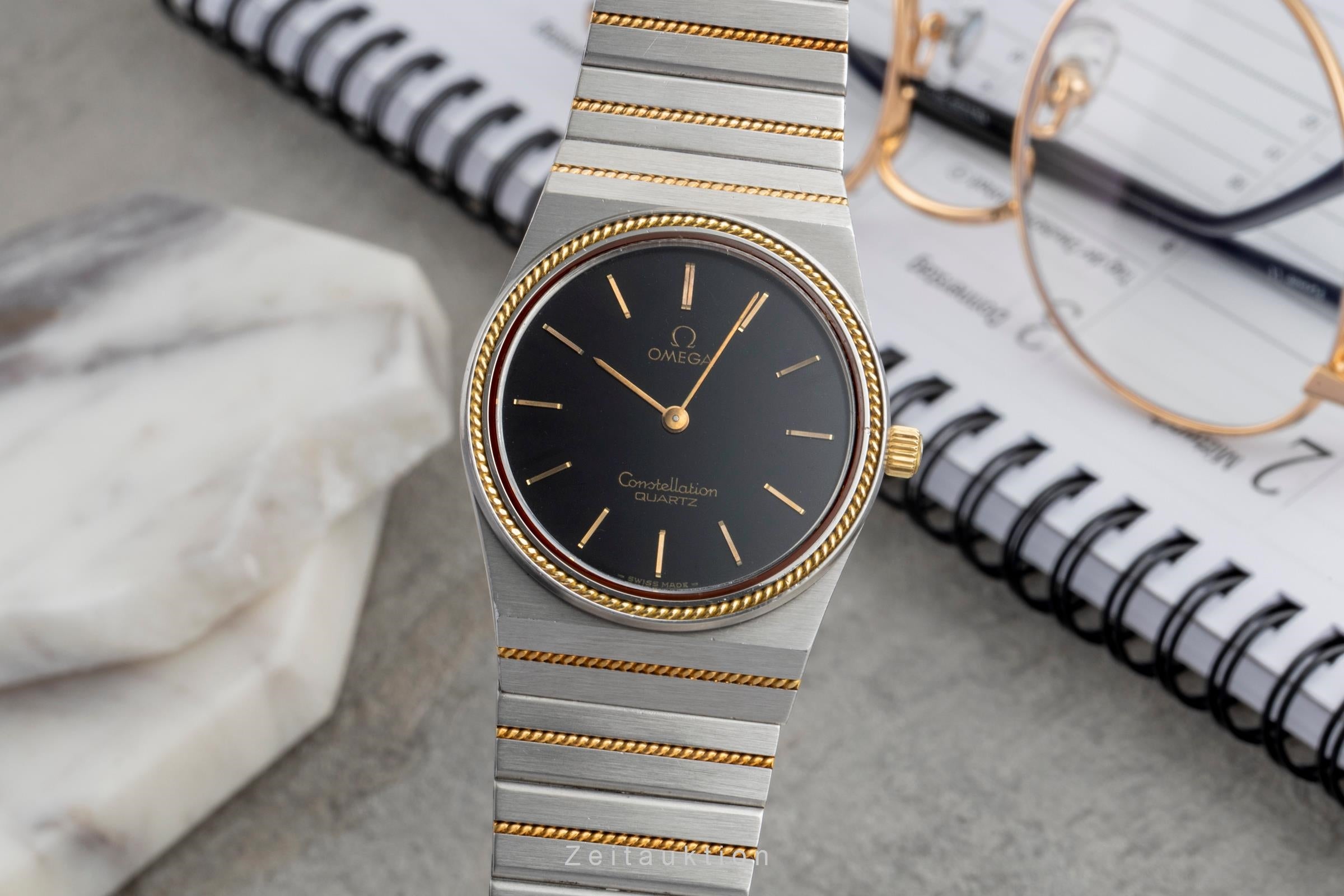 Omega Constellation acier / or  quartz montre pour hommes 195.0007  , 395.0803 Vintage  [2604071]