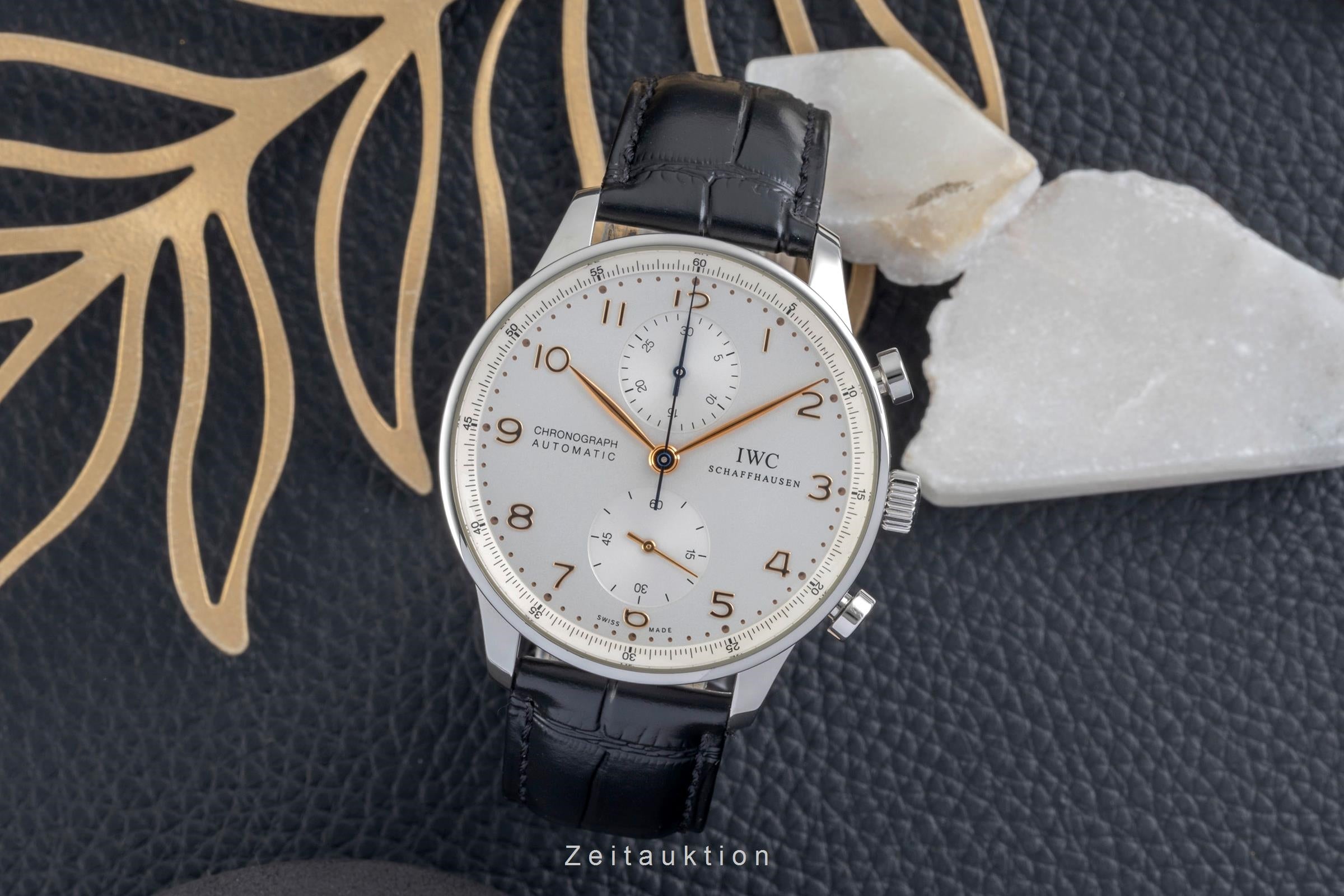 IWC Portugieser cronografo acciaio automatismo orologio da uomo IW371445  [2604073]