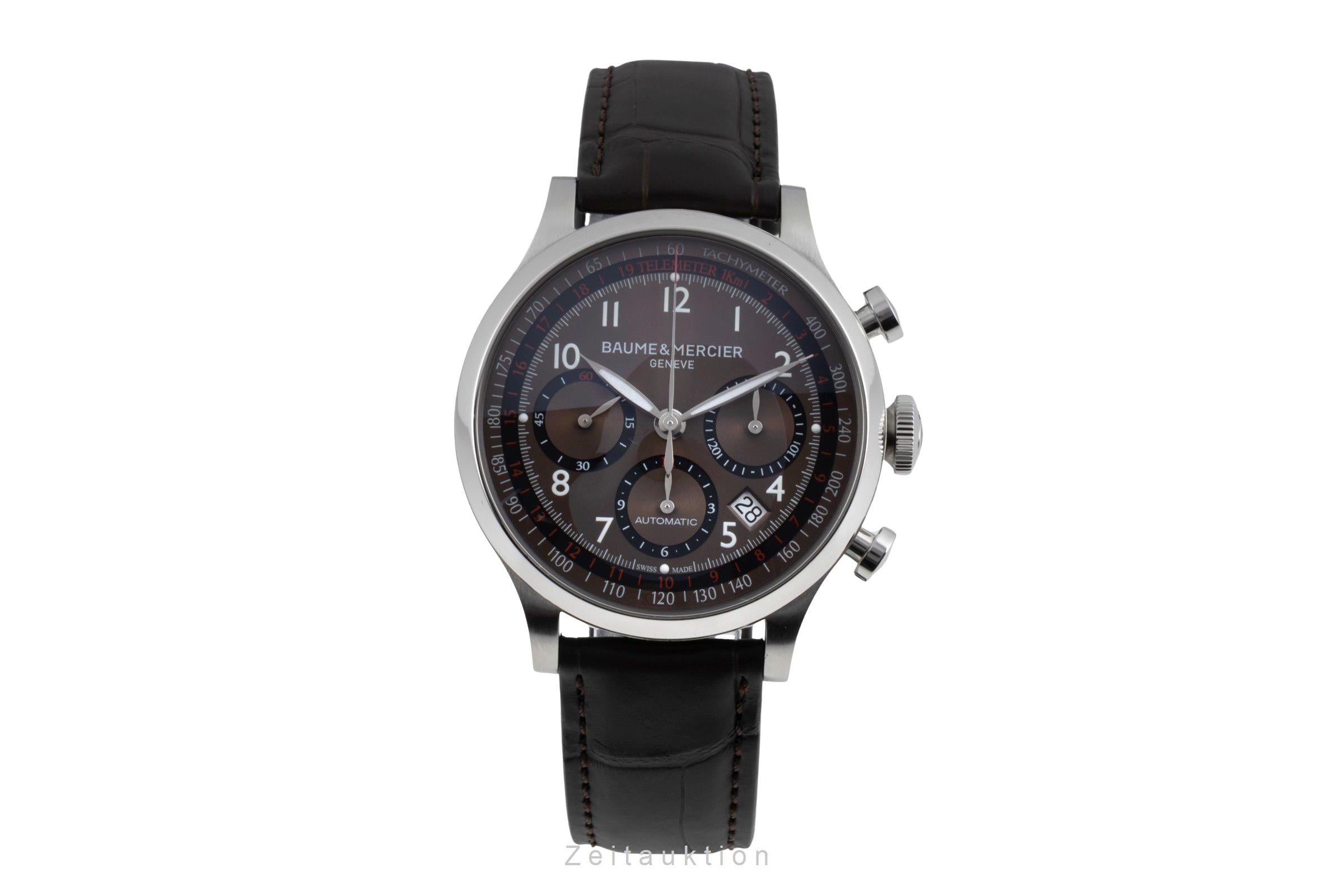 Baume & Mercier Capeland chronographe acier automatique montre pour hommes M0A10083  65687  [2604076]