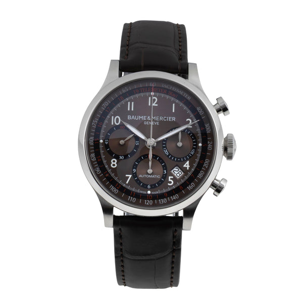 Baume & Mercier Capeland chronographe acier automatique montre pour hommes M0A10083  65687  [2604076]