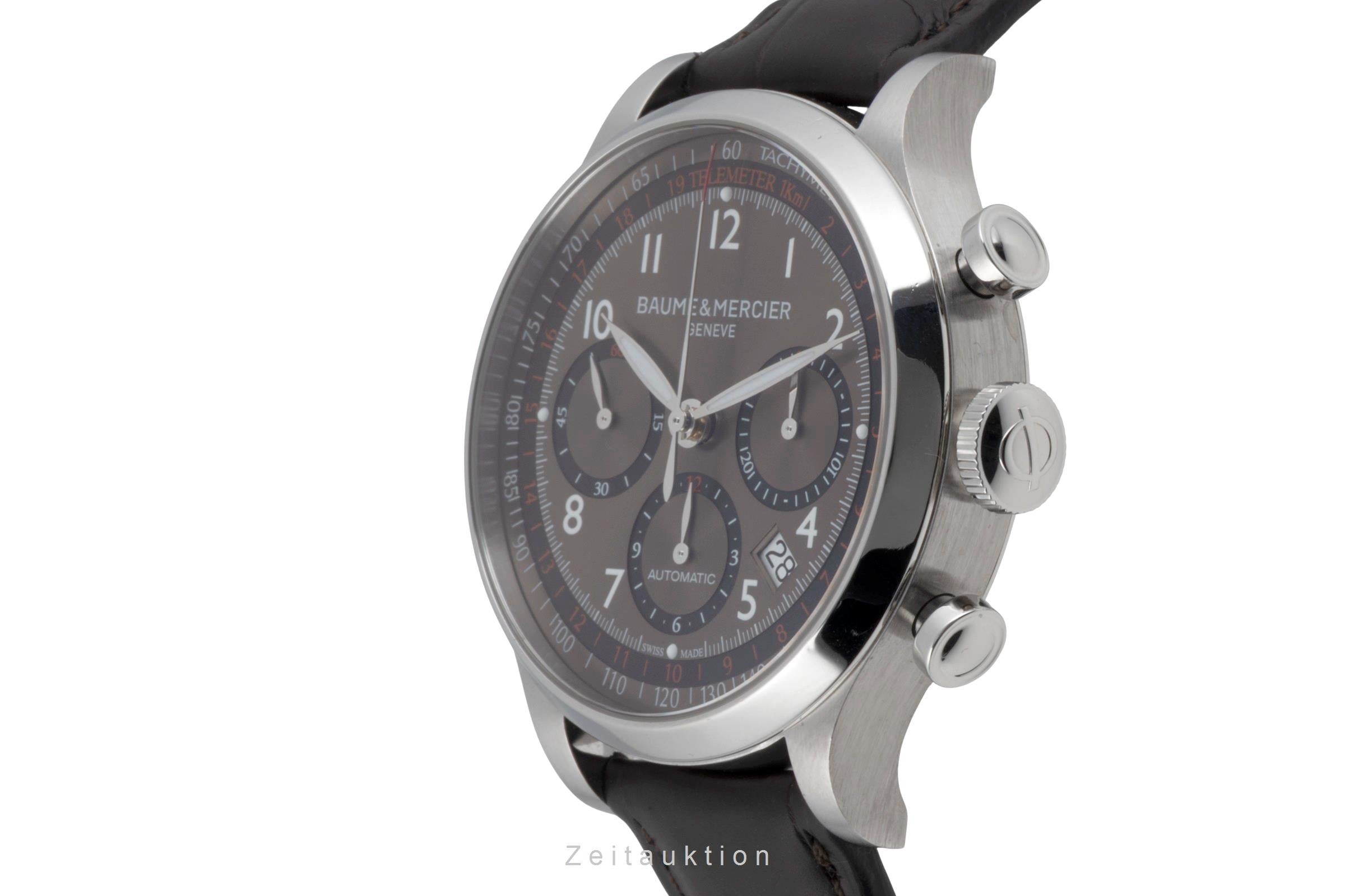 Baume & Mercier Capeland chronographe acier automatique montre pour hommes M0A10083  65687  [2604076]