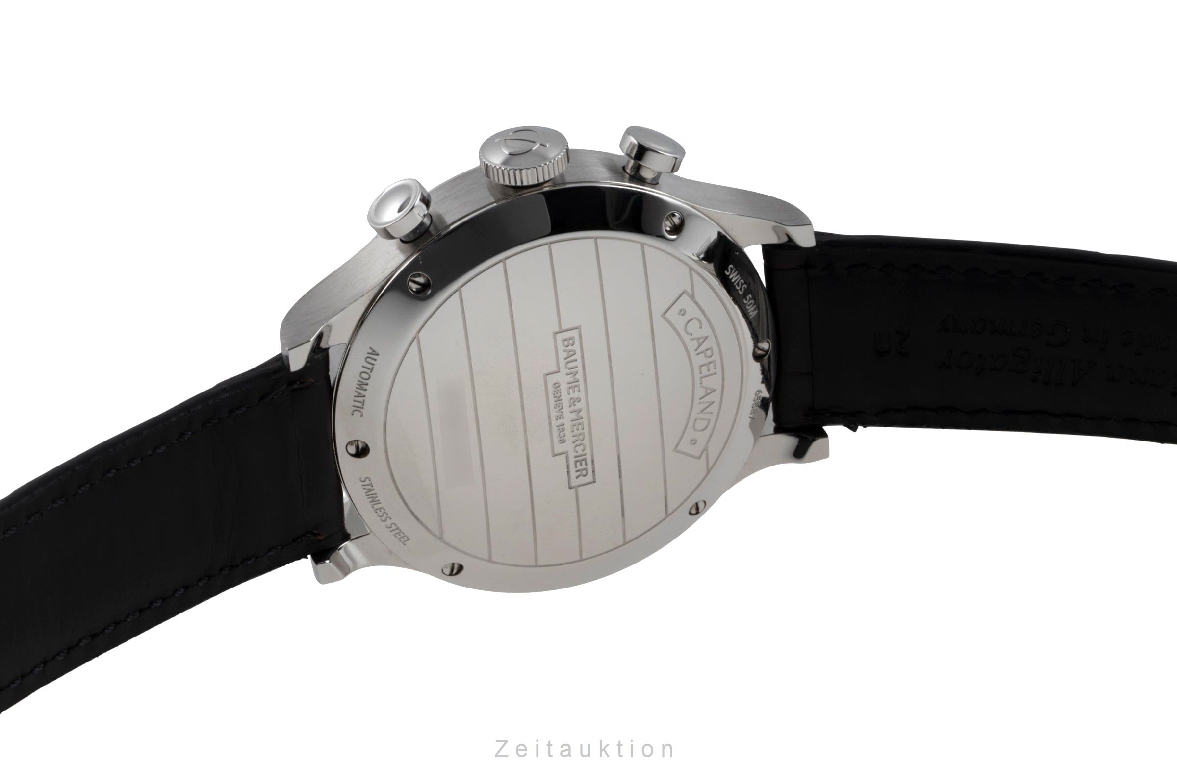 Baume & Mercier Capeland chronographe acier automatique montre pour hommes M0A10083  65687  [2604076]