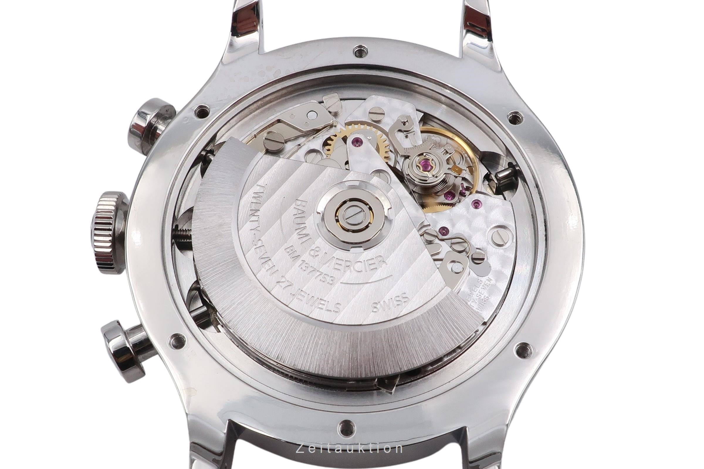 Baume & Mercier Capeland chronographe acier automatique montre pour hommes M0A10083  65687  [2604076]