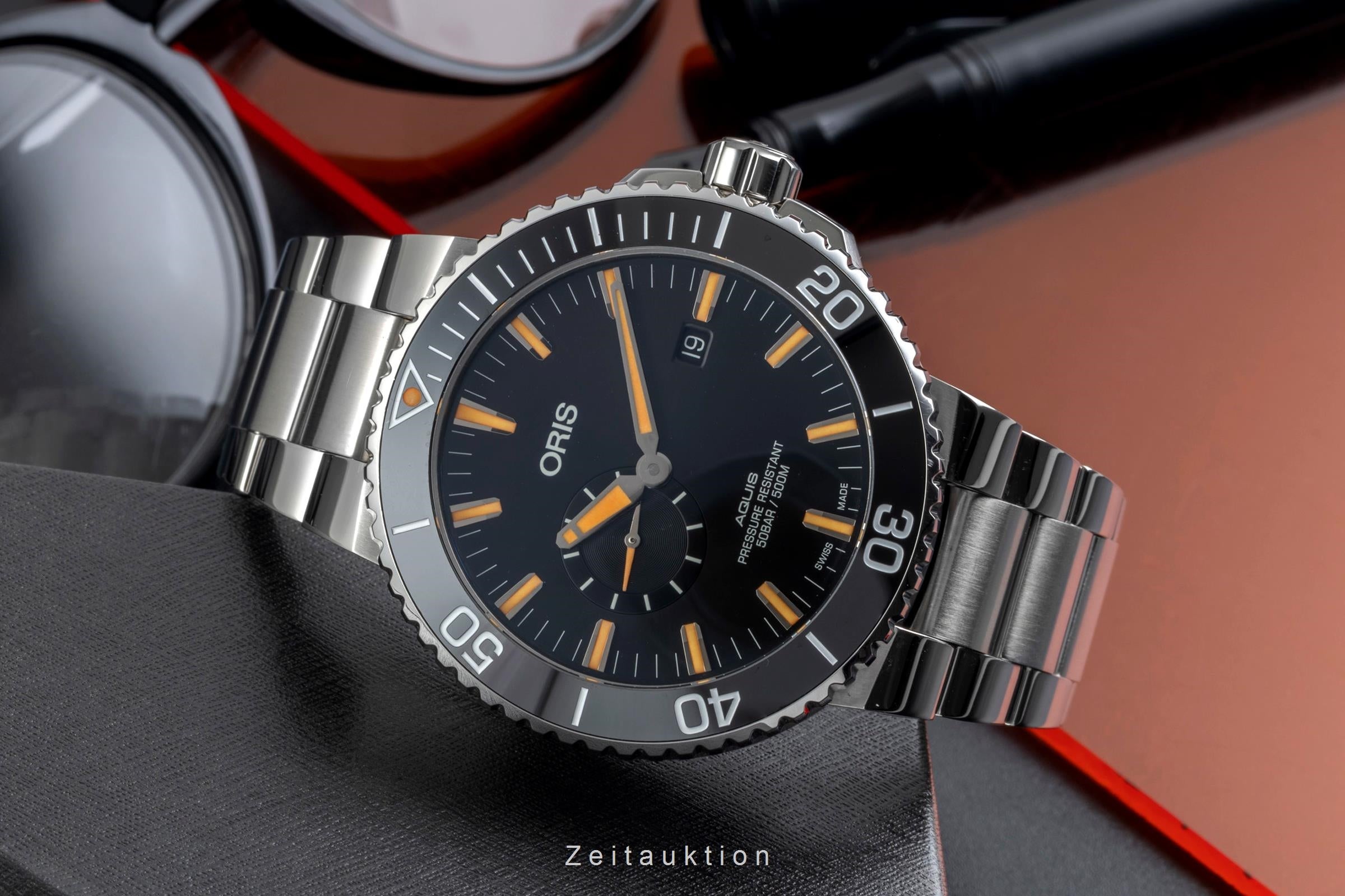Oris Aquis Small Second Date Stahl Automatik Ref. 01 743 7733 4159-07 8 24 05PEB [2604077]