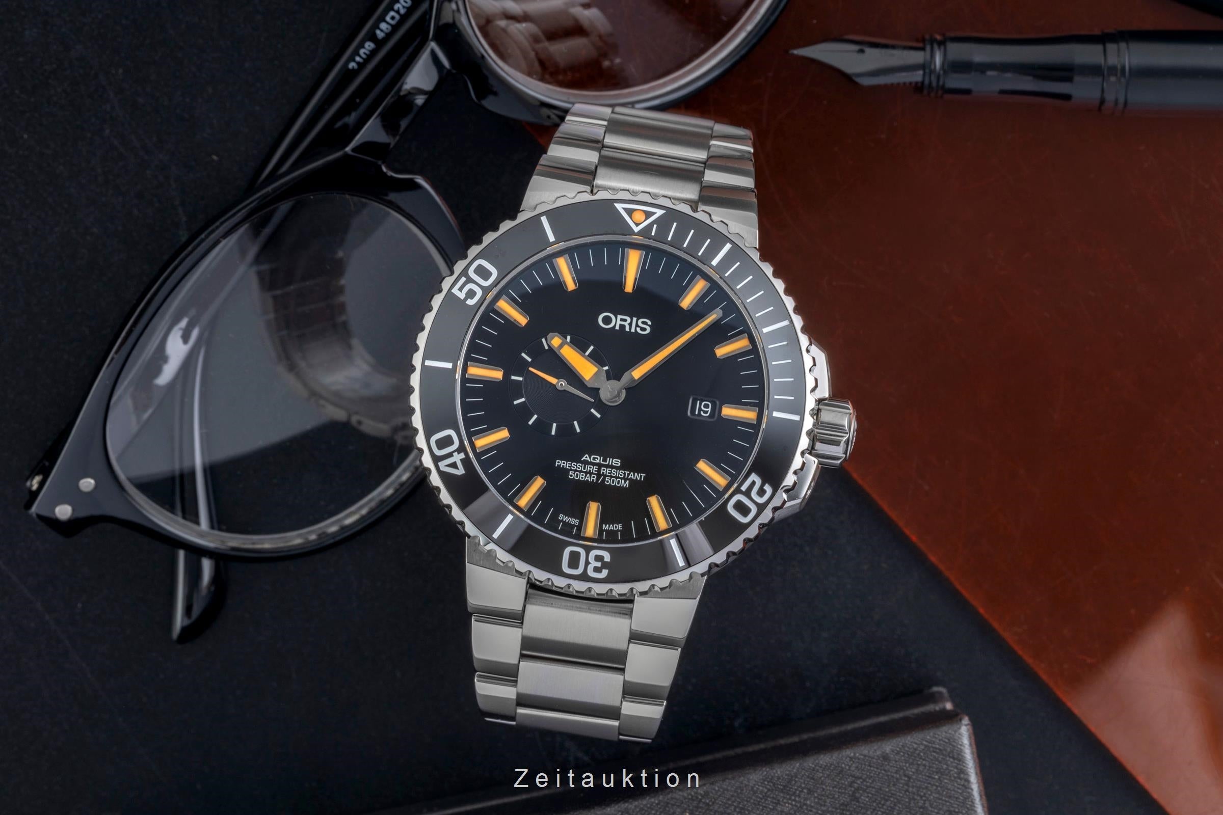 Oris Aquis Small Second Date Stahl Automatik Ref. 01 743 7733 4159-07 8 24 05PEB [2604077]