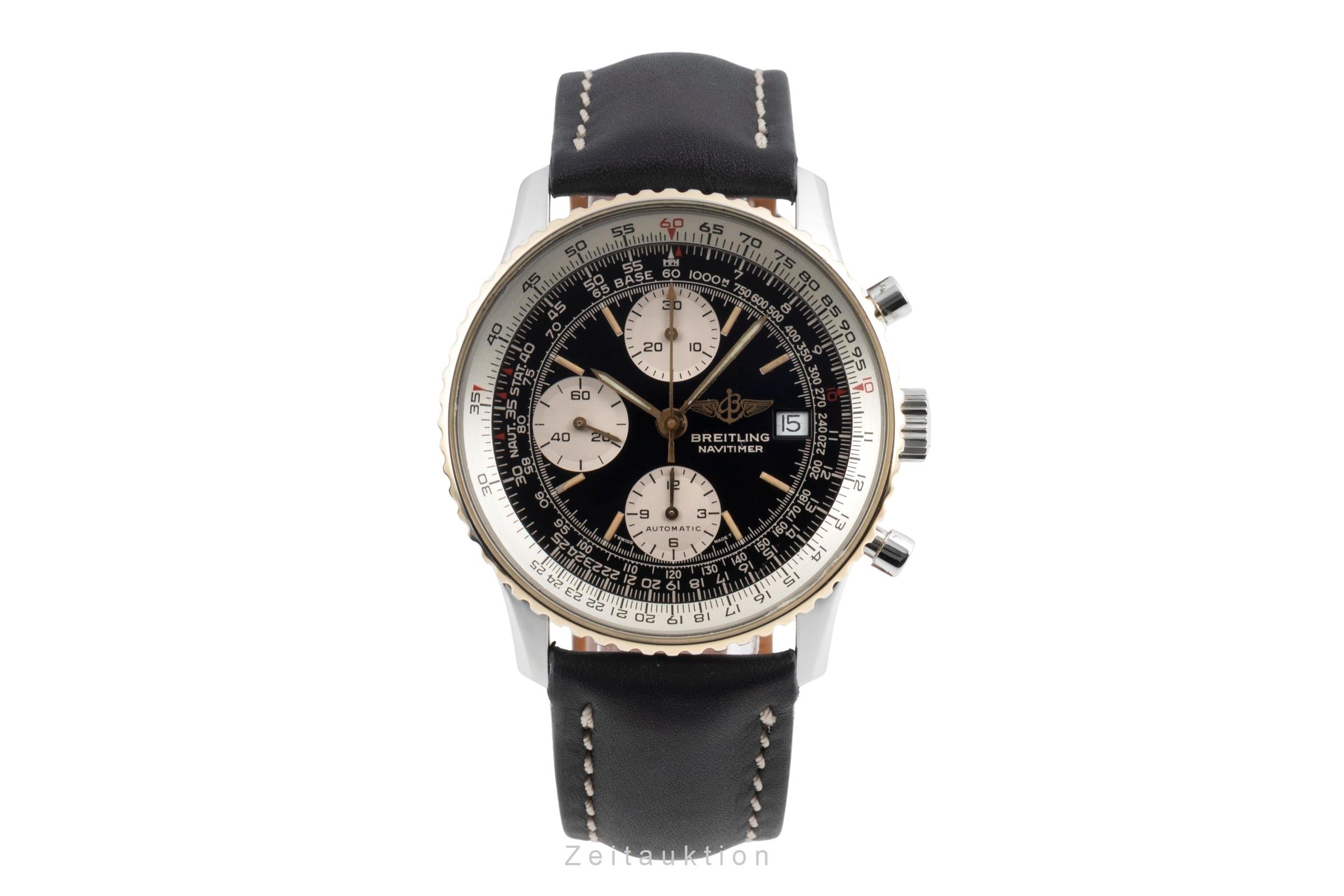 Breitling Old Navitimer chronograph gilt / steel automatic men's watch B13019  [2604081]