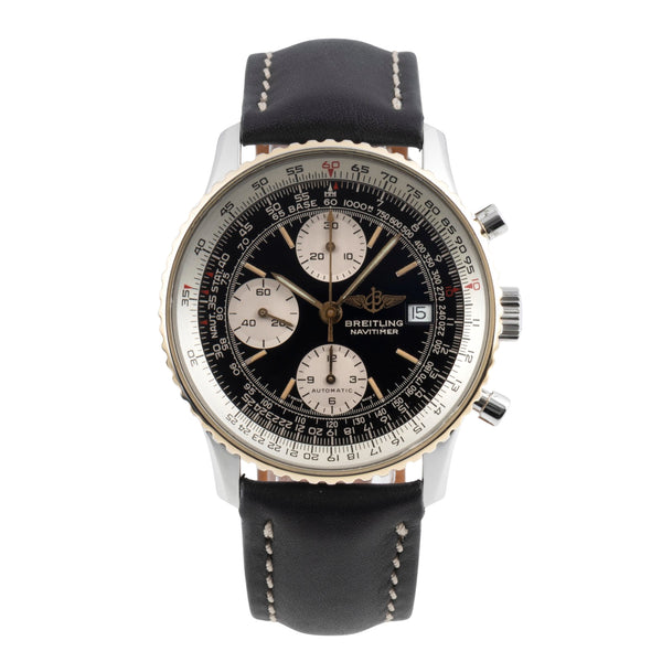 Breitling Old Navitimer chronograph gilt / steel automatic men's watch B13019  [2604081]